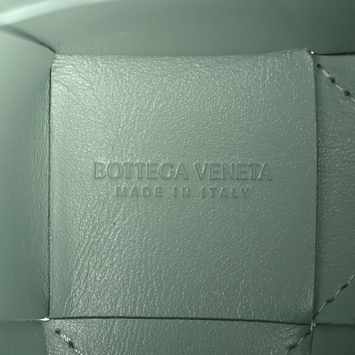 BOTTEGA VENETA NAPPA LEATHER INTRECCIATO MINI CASSETTE BUCKET BAG