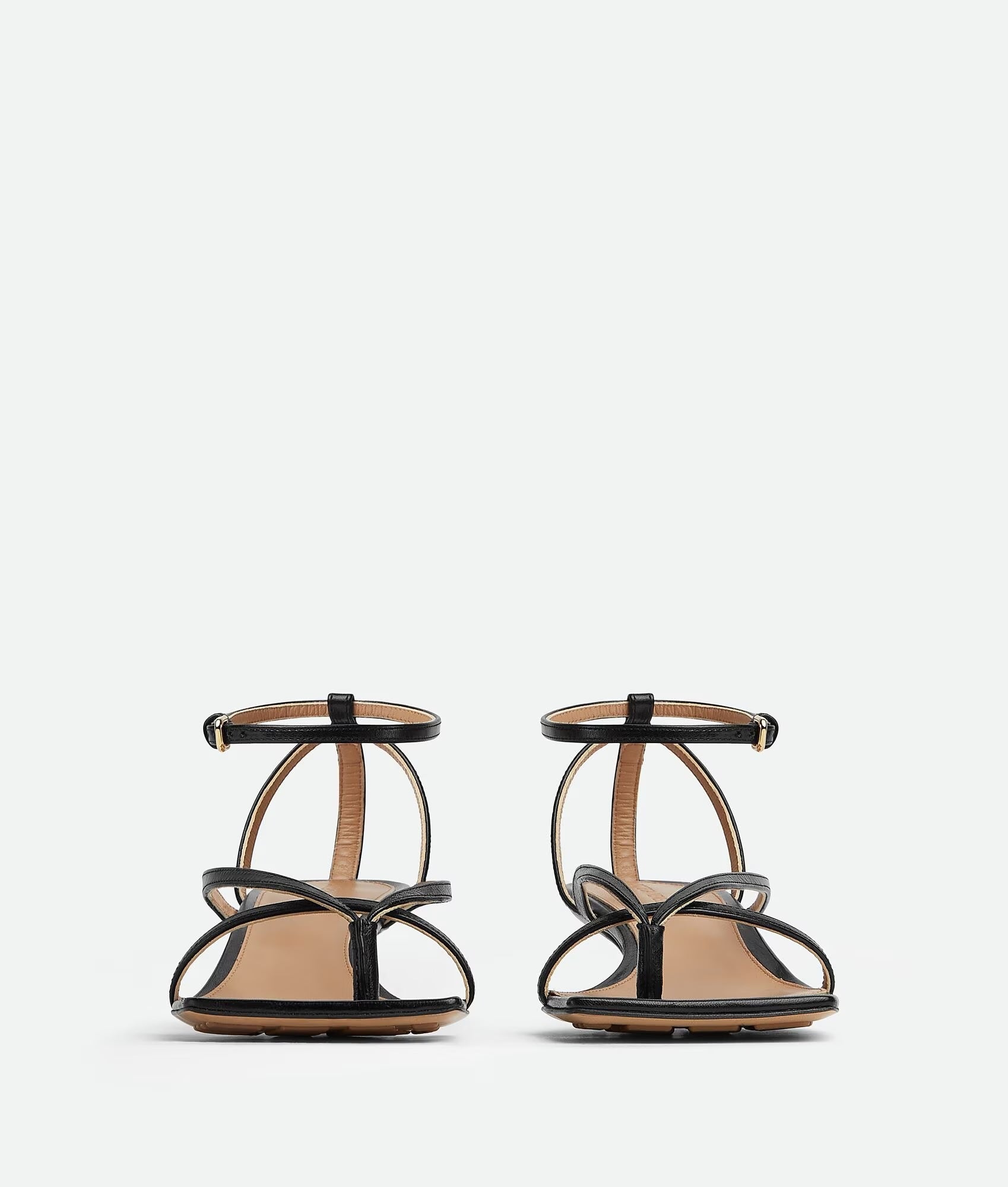 BOTTEGA VENETA MID HEEL STRETCH STRAP SANDAL