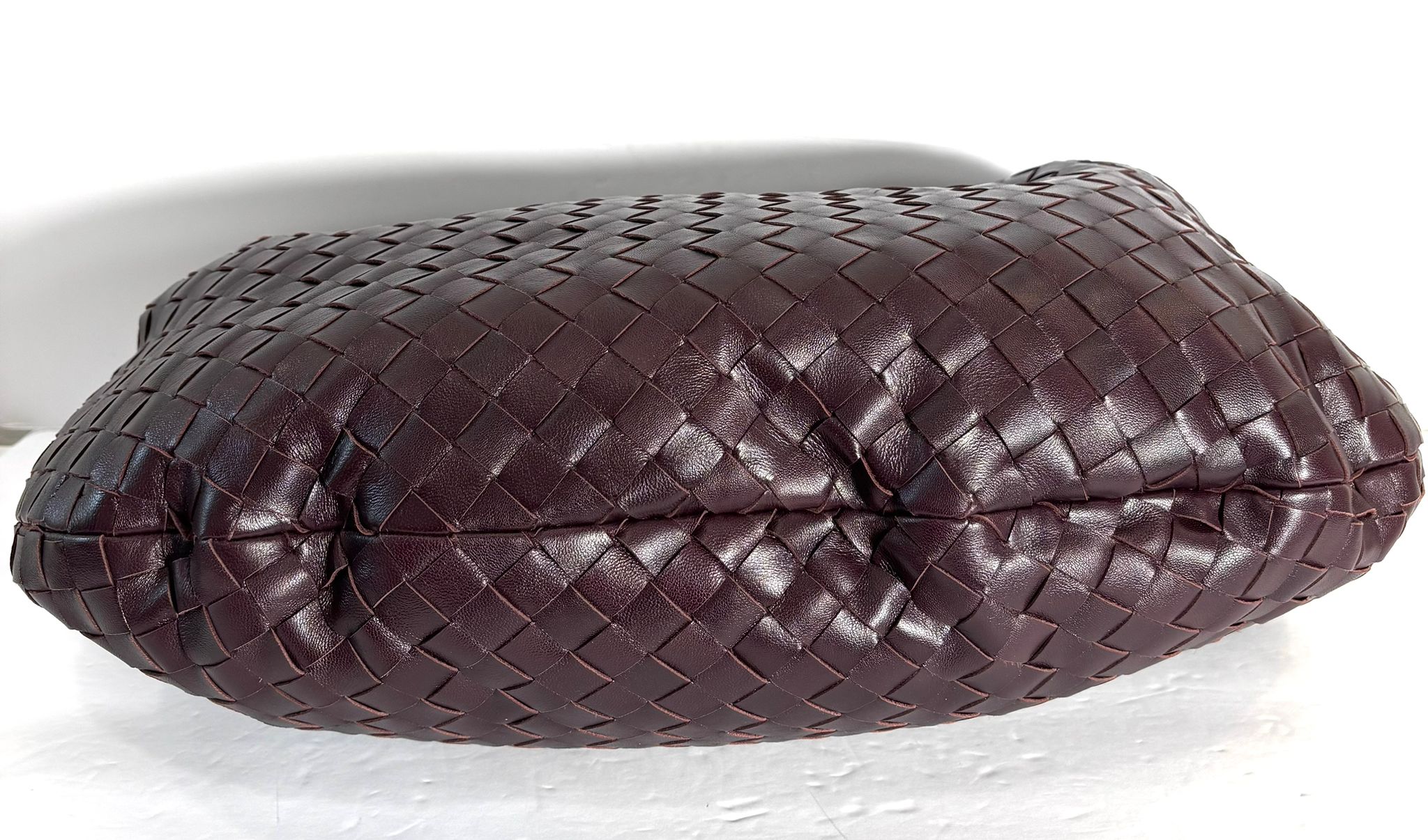 BOTTEGA VENETA INTRECCIATO JODIE LAMBSKIN LEATHER BAG
