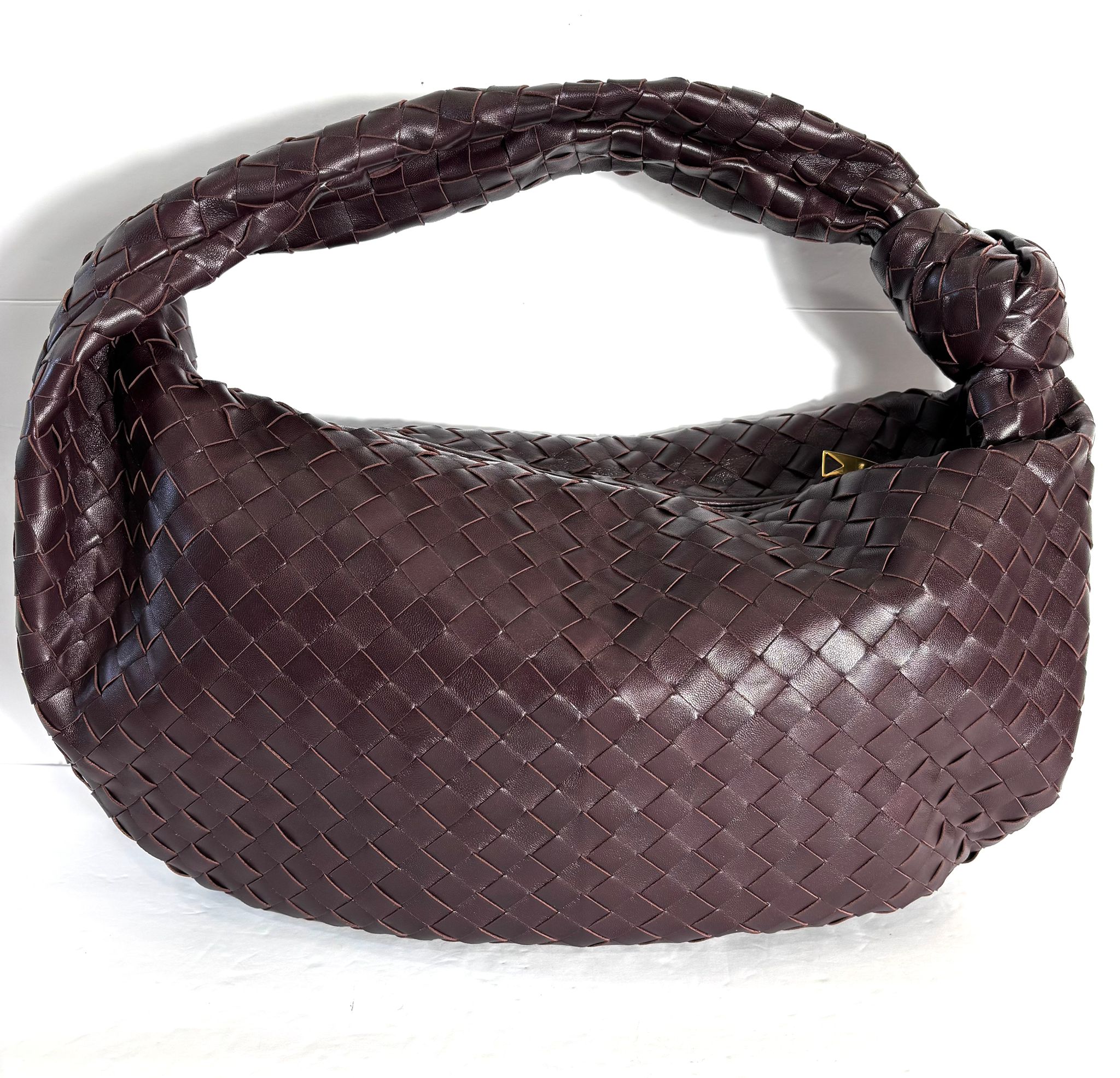 BOTTEGA VENETA INTRECCIATO JODIE LAMBSKIN LEATHER BAG