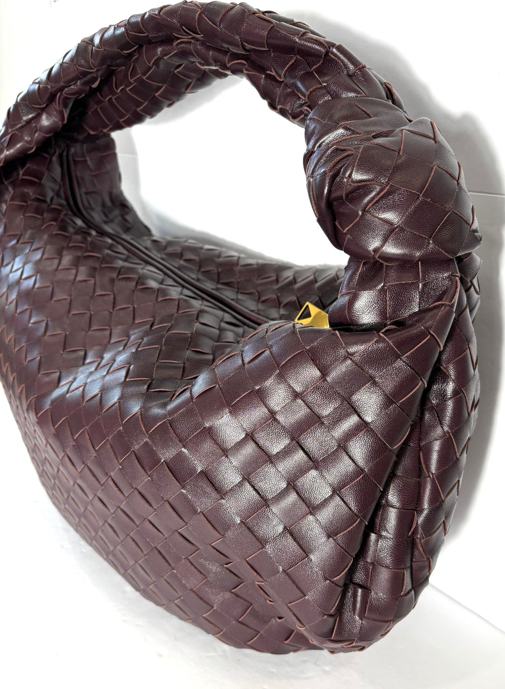 BOTTEGA VENETA INTRECCIATO JODIE LAMBSKIN LEATHER BAG