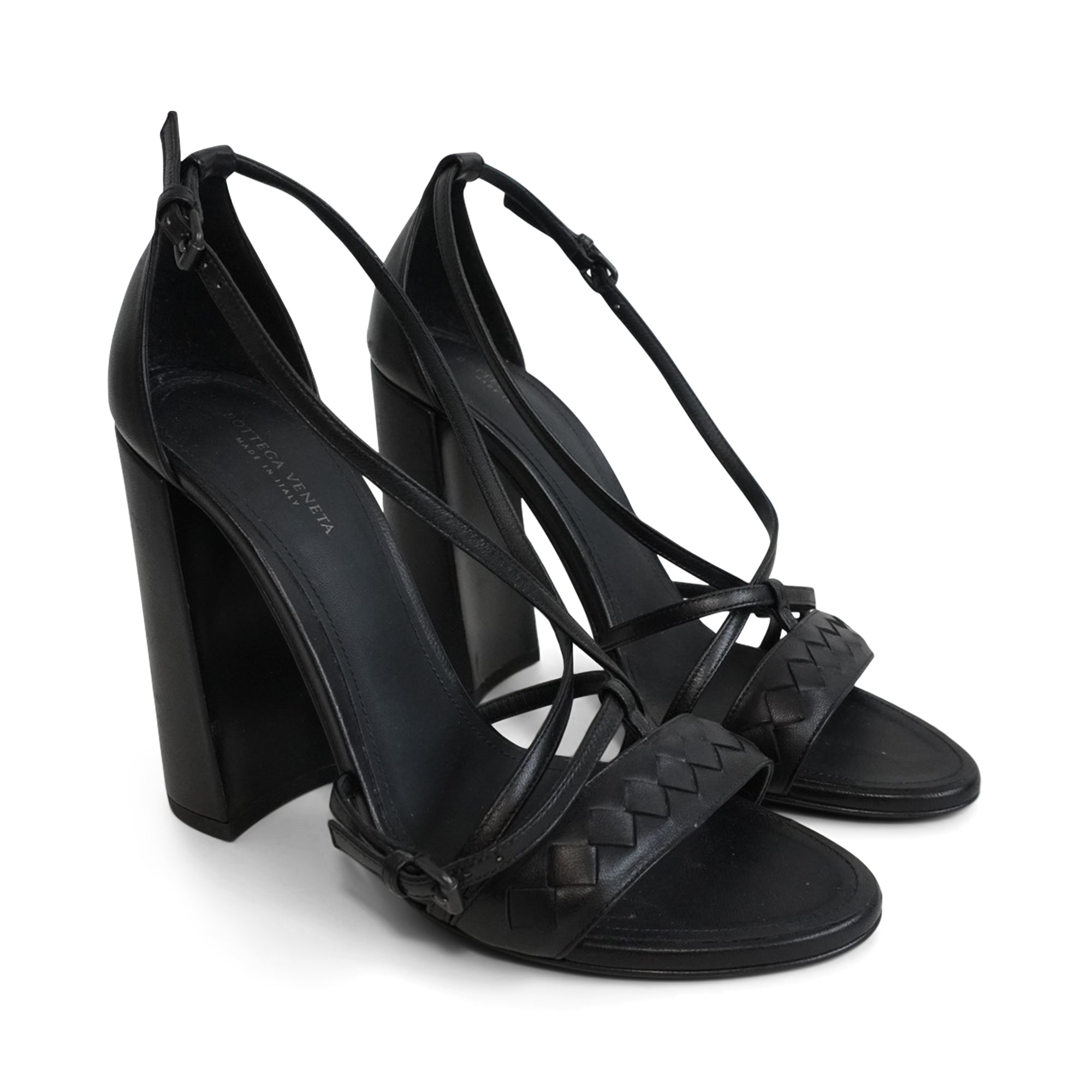 Bottega Veneta Block Heel Sandals - Women's 38