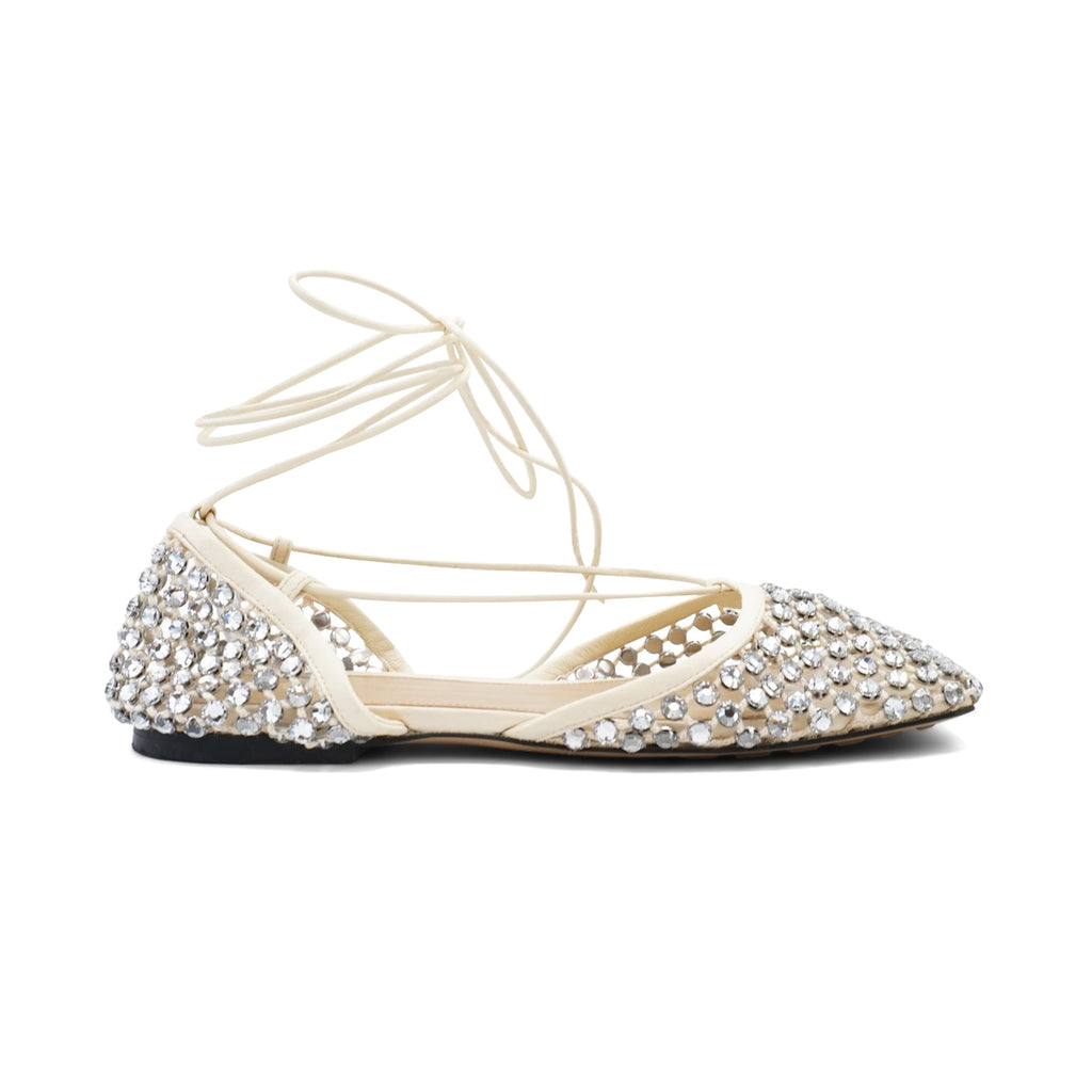 Bottega Veneta 'Crystal Mesh' Sandals - Women's 36.5
