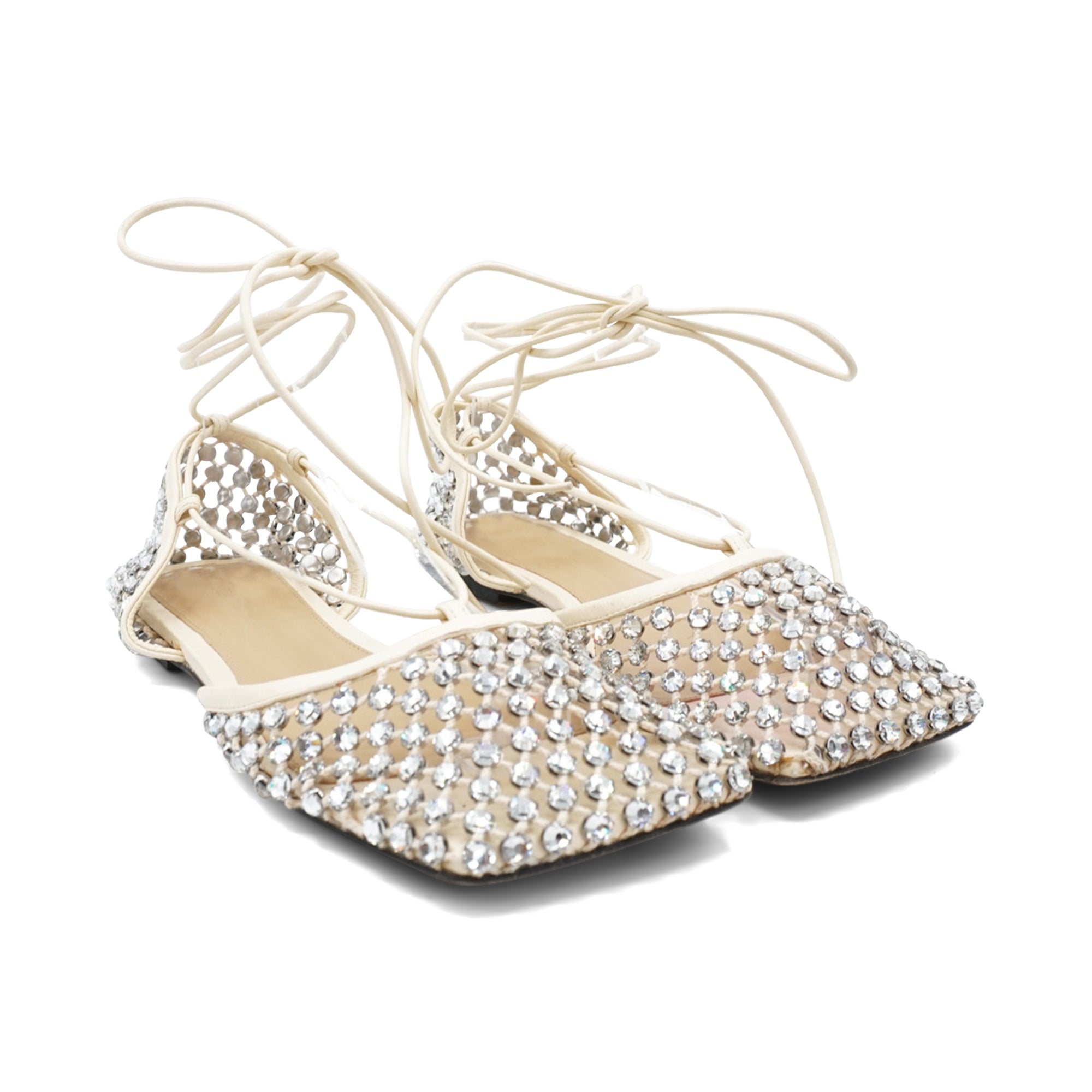 Bottega Veneta 'Crystal Mesh' Sandals - Women's 36.5