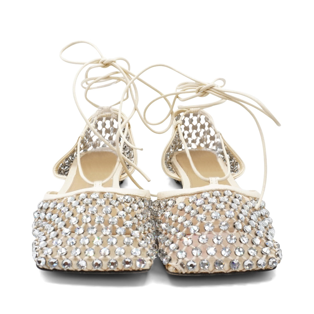 Bottega Veneta 'Crystal Mesh' Sandals - Women's 36.5