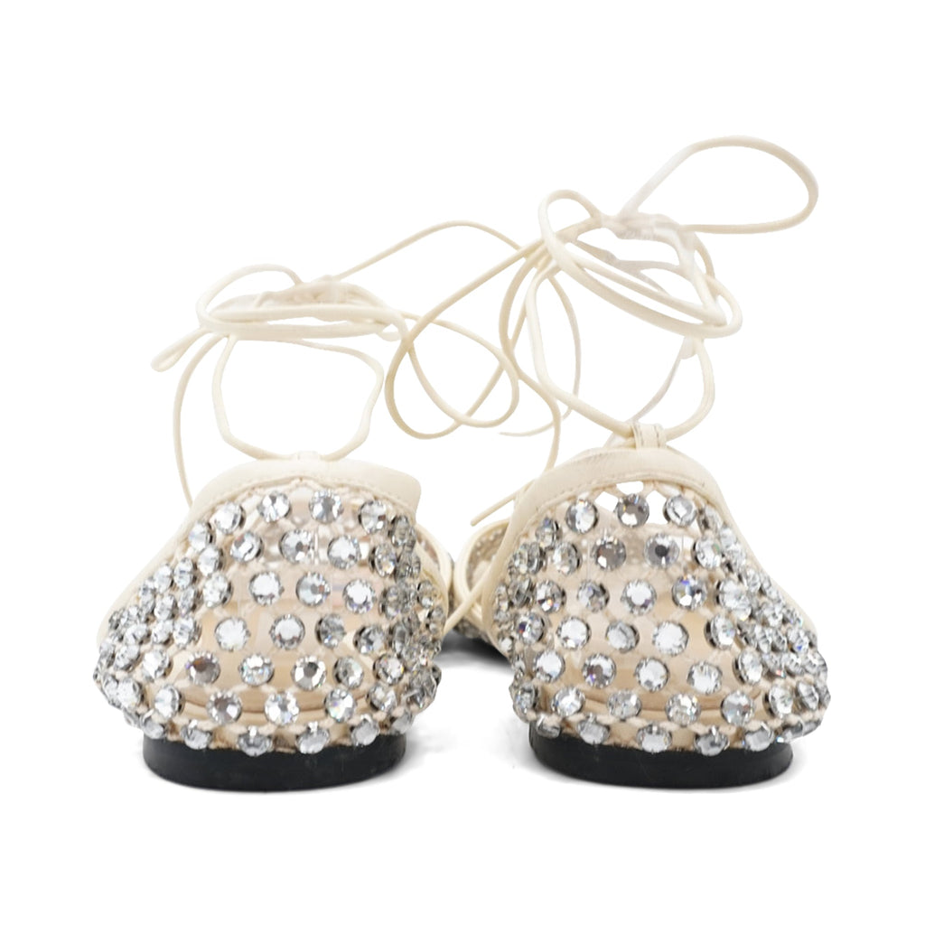 Bottega Veneta 'Crystal Mesh' Sandals - Women's 36.5