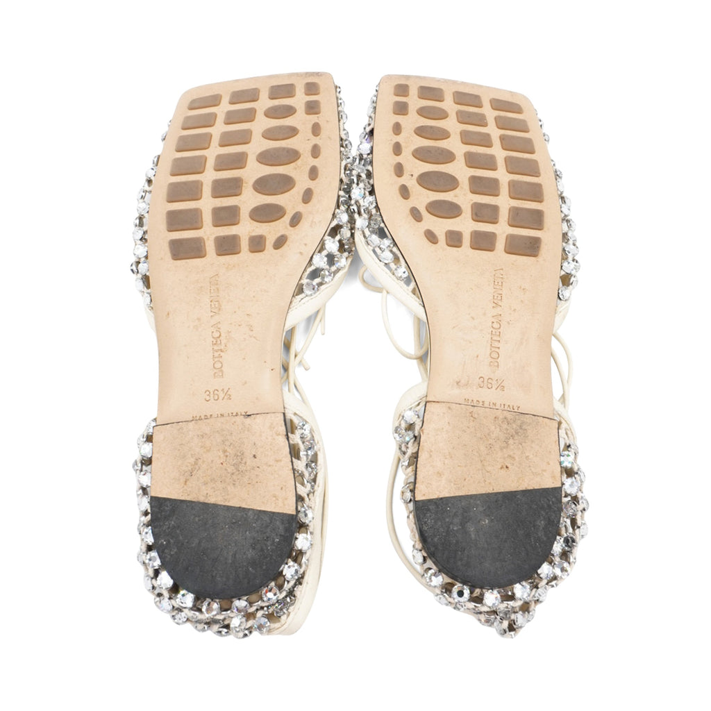 Bottega Veneta 'Crystal Mesh' Sandals - Women's 36.5