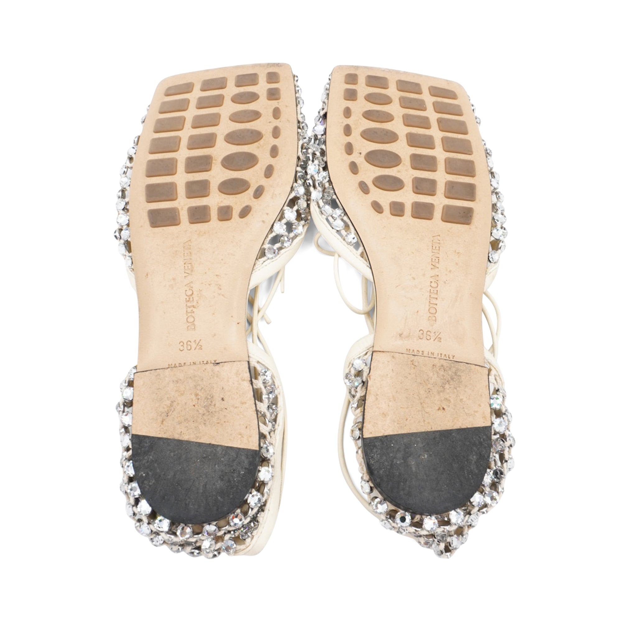 Bottega Veneta 'Crystal Mesh' Sandals - Women's 36.5
