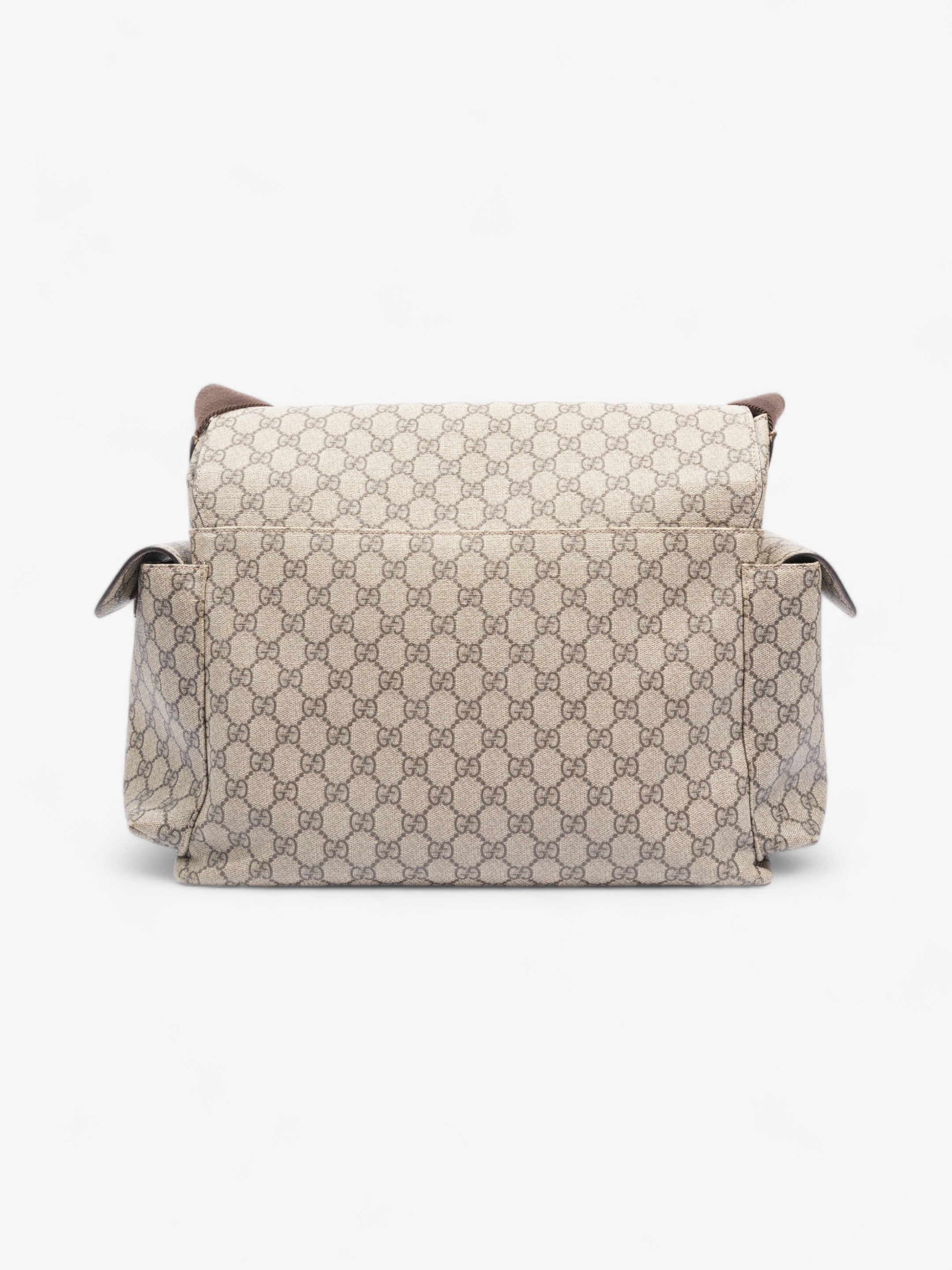 Gucci Baby Changing Bag Beige And Ebony GG Supreme Coated Canvas