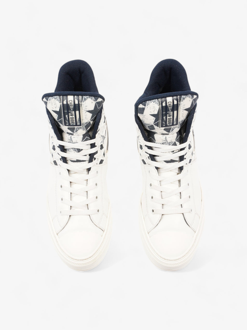 Christian Dior Walk'n'Dior Star Sneakers White / Navy Leather EU 41 UK 7