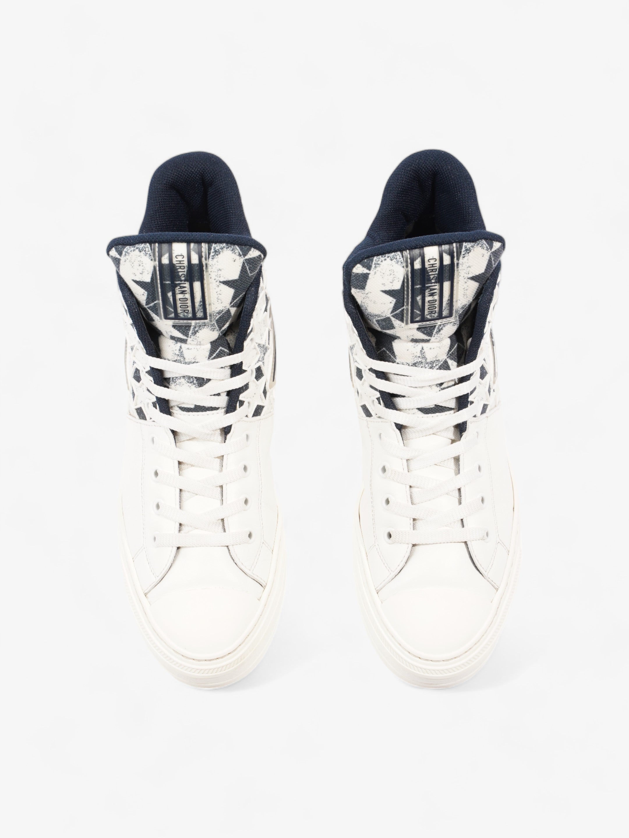 Christian Dior Walk'n'Dior Star Sneakers White / Navy Leather EU 41 UK 7