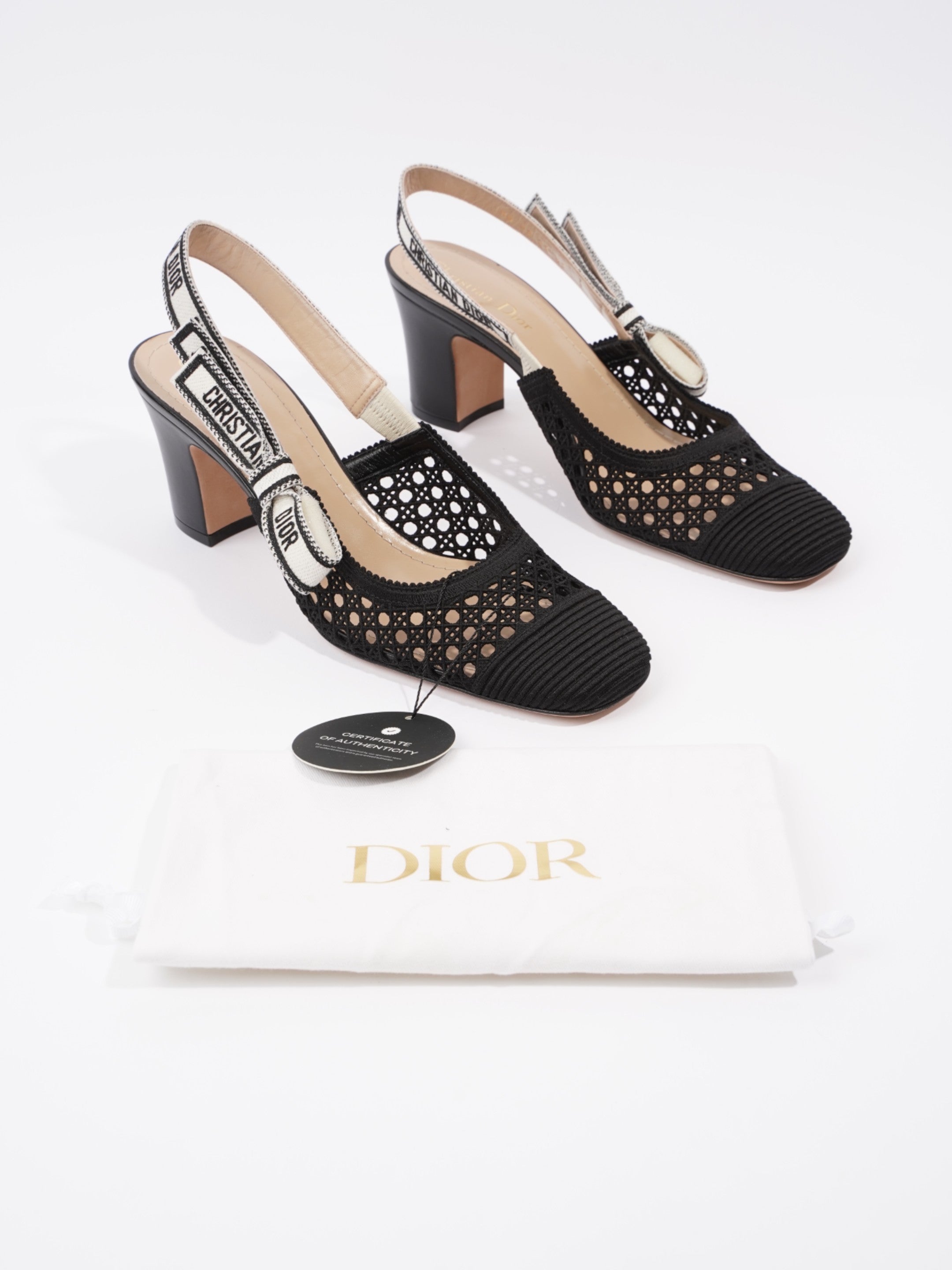 Christian Dior D-Moi Slingback 55mm Black Lace EU 41 UK 8