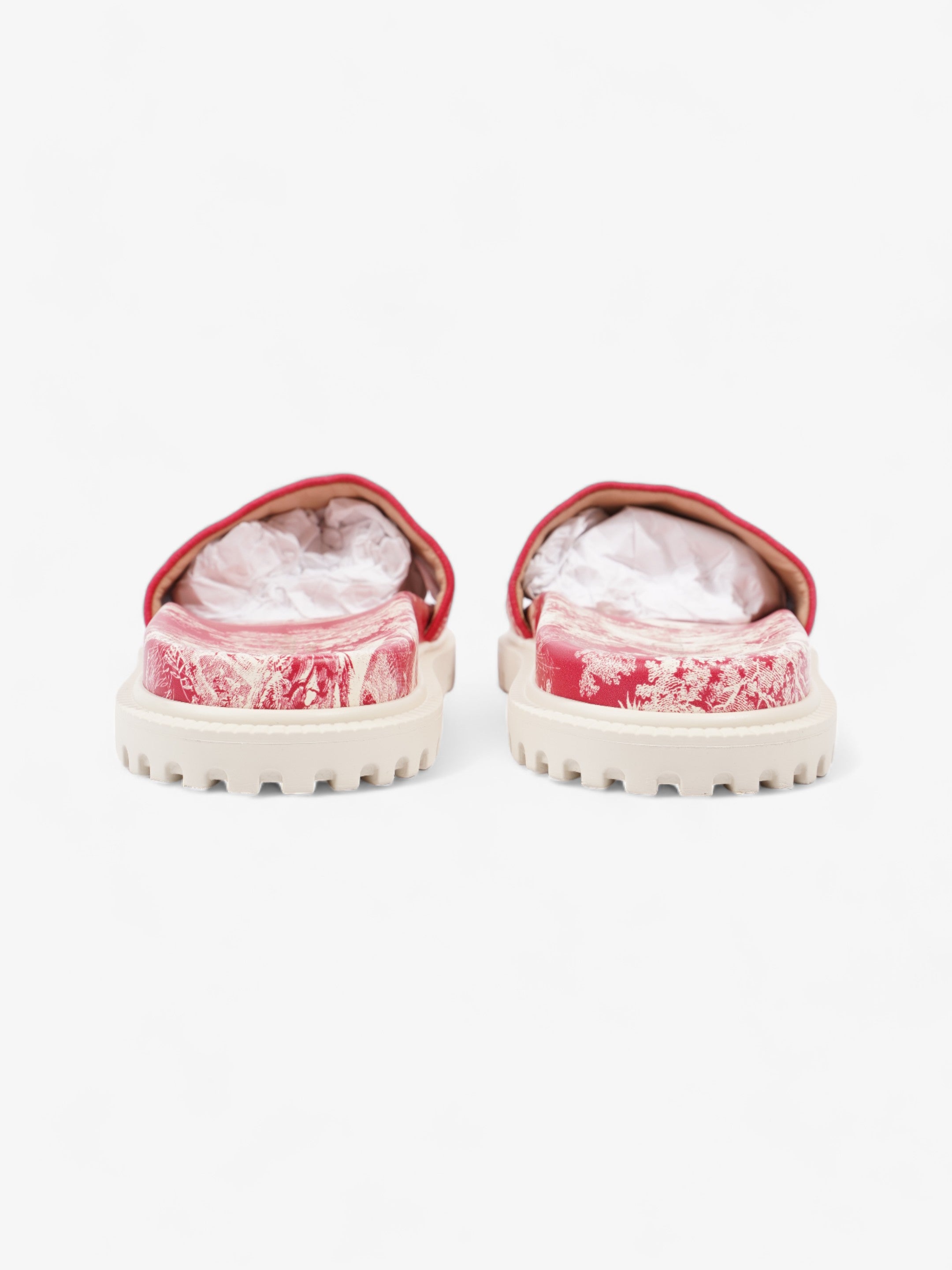 Christian Dior Dway Logo Toile De Jouy Slide Raspberry Canvas EU 41 UK 8