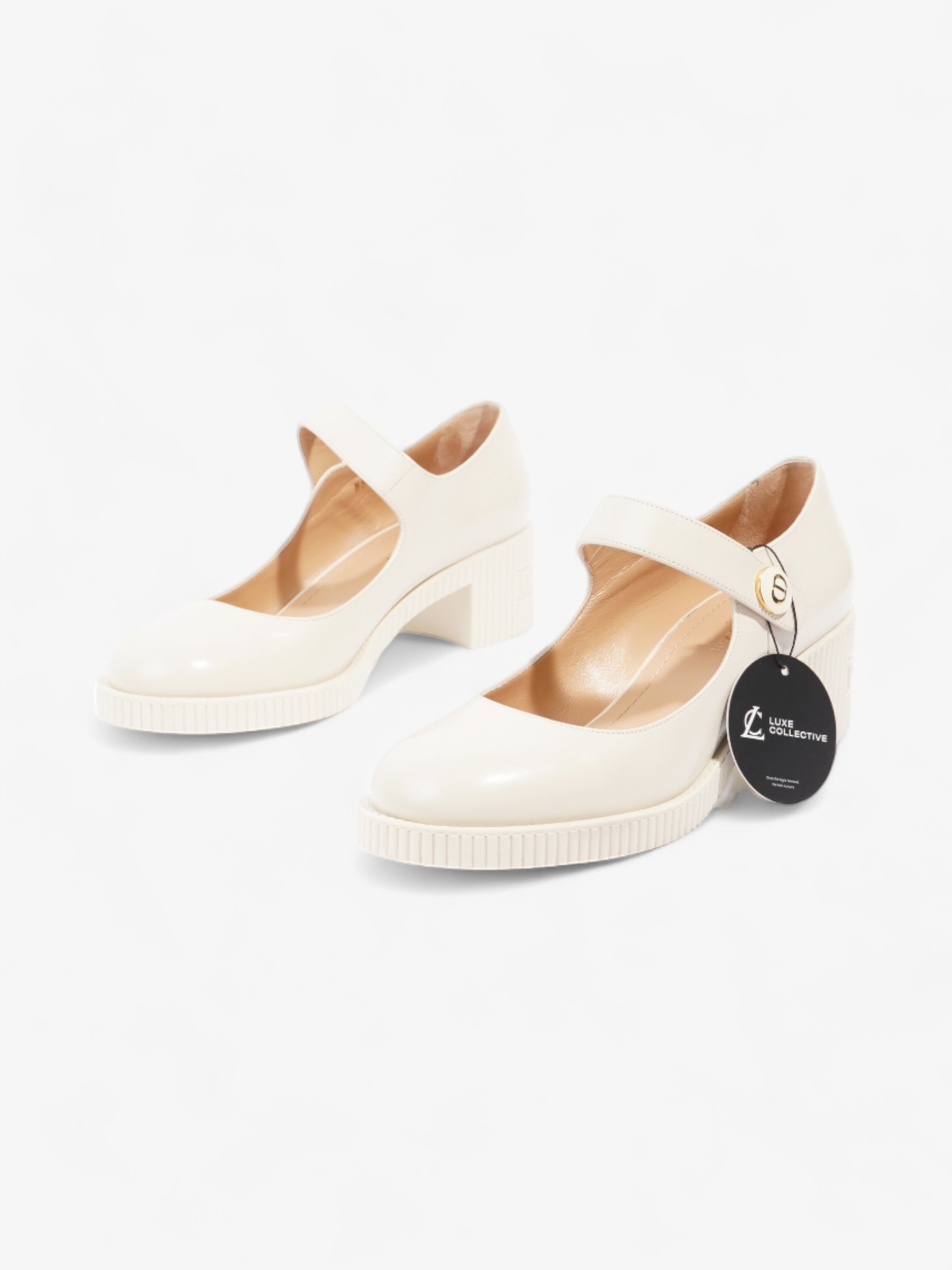 Christian Dior D-Doll Pumps 35mm Cream Leather EU 41 UK 8