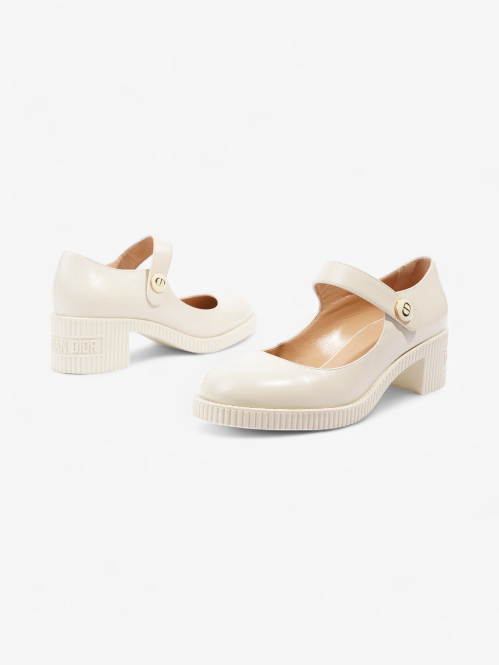 Christian Dior D-Doll Pumps 35mm Cream Leather EU 41 UK 8