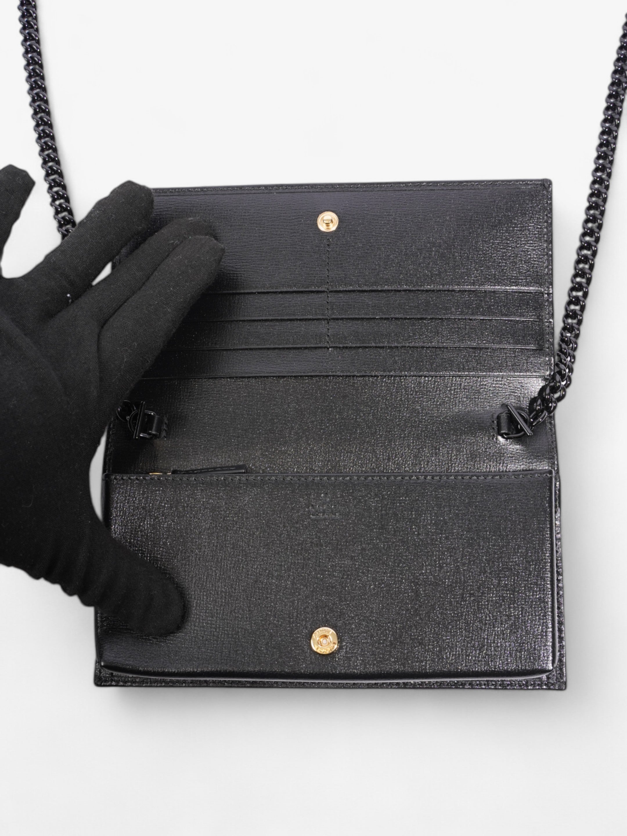 Gucci Horsebit 1955 Wallet on Chain Black Leather