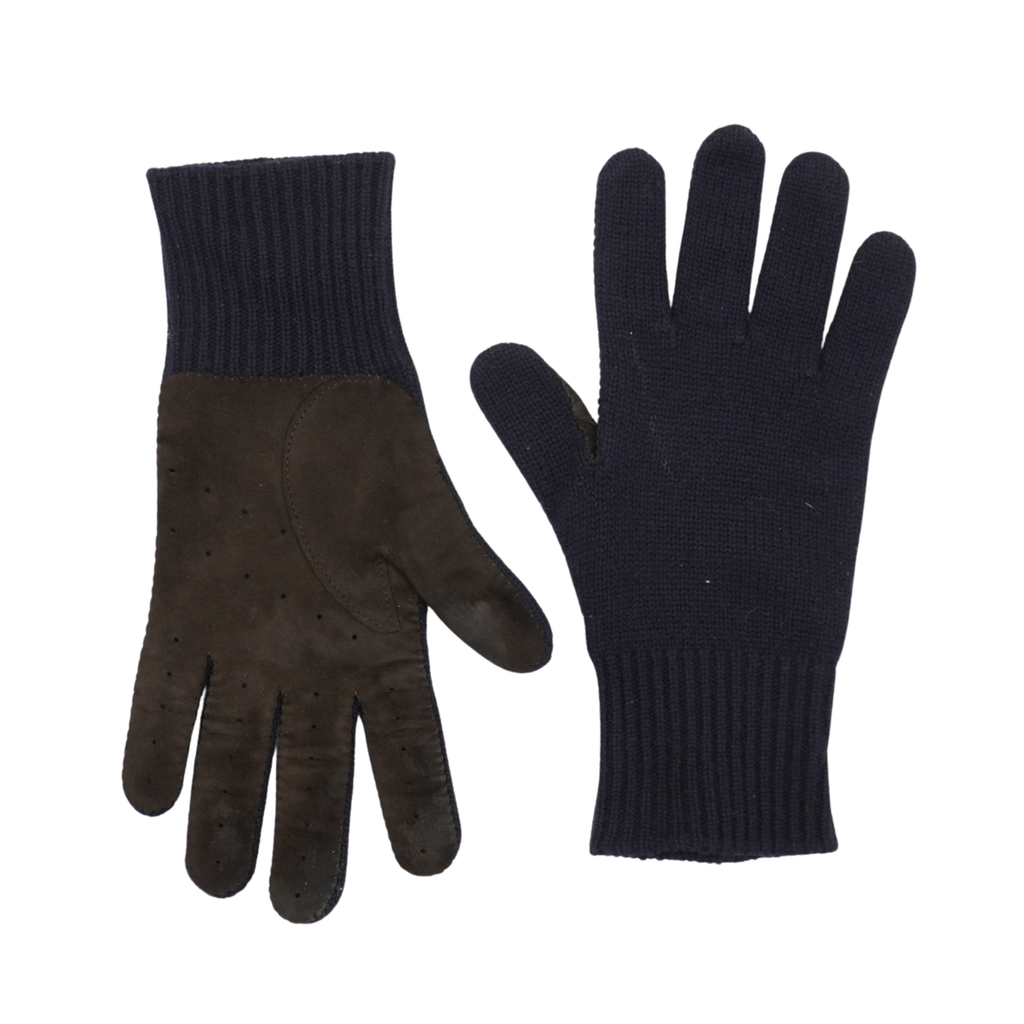 Brunello Cucinelli Knit & Suede Gloves - M