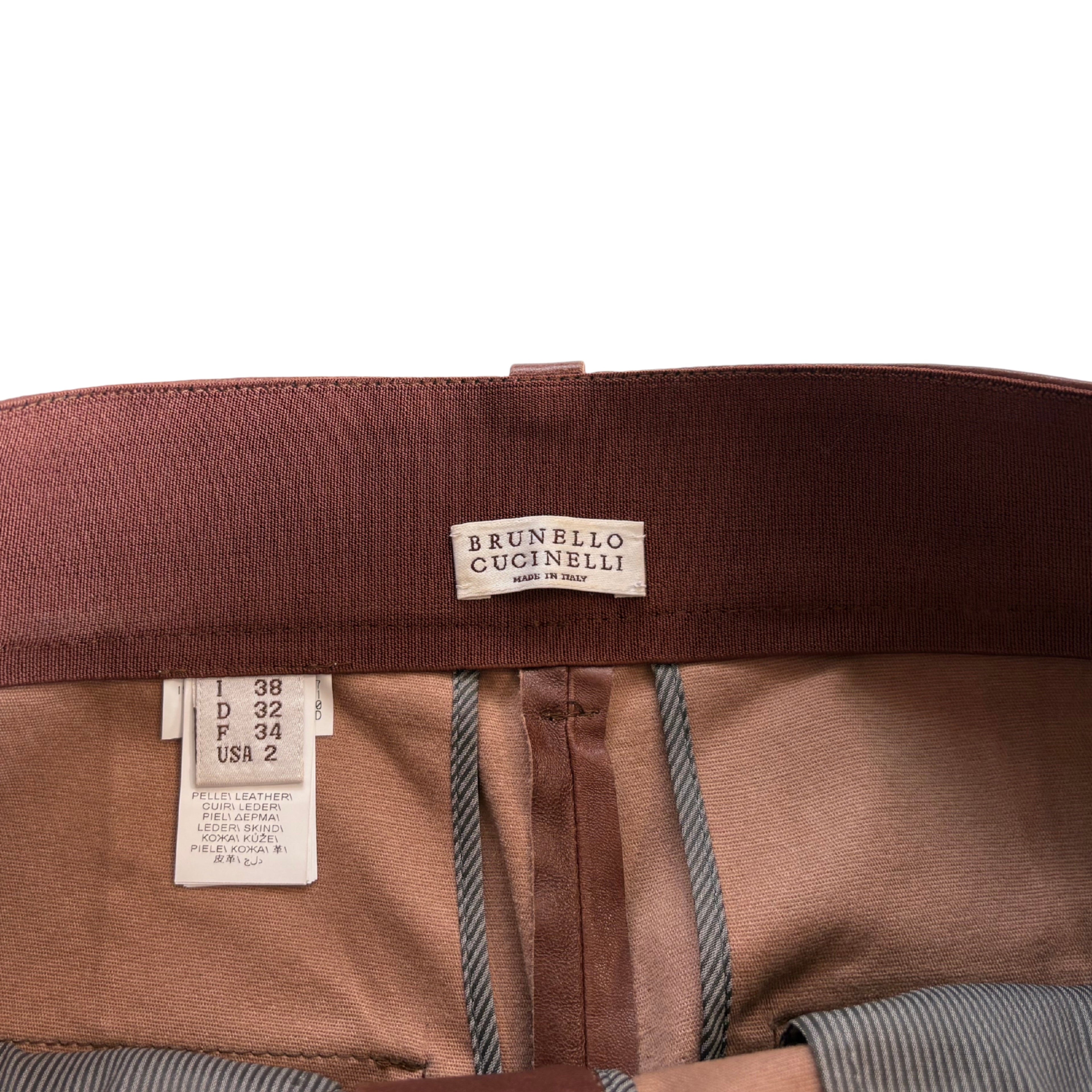 Brunello Cucinelli Leather Pants - Women's 2