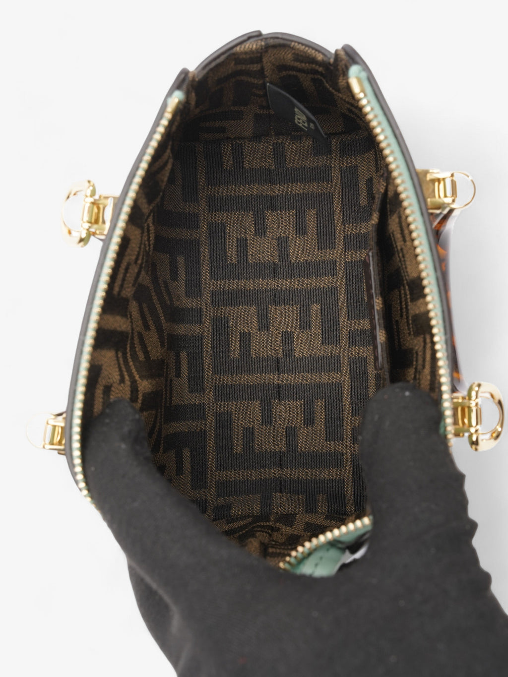 Fendi By The Way Light Green Leather Mini