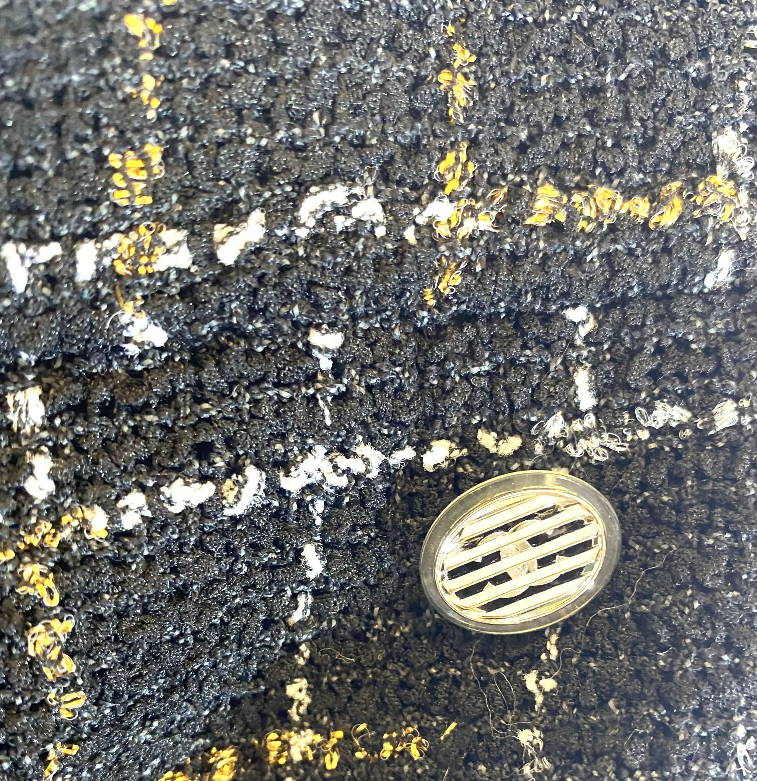 NEW W TAGS CHANEL 17S FANTASY TWEED 'ROBOT' SKIRT FR 46