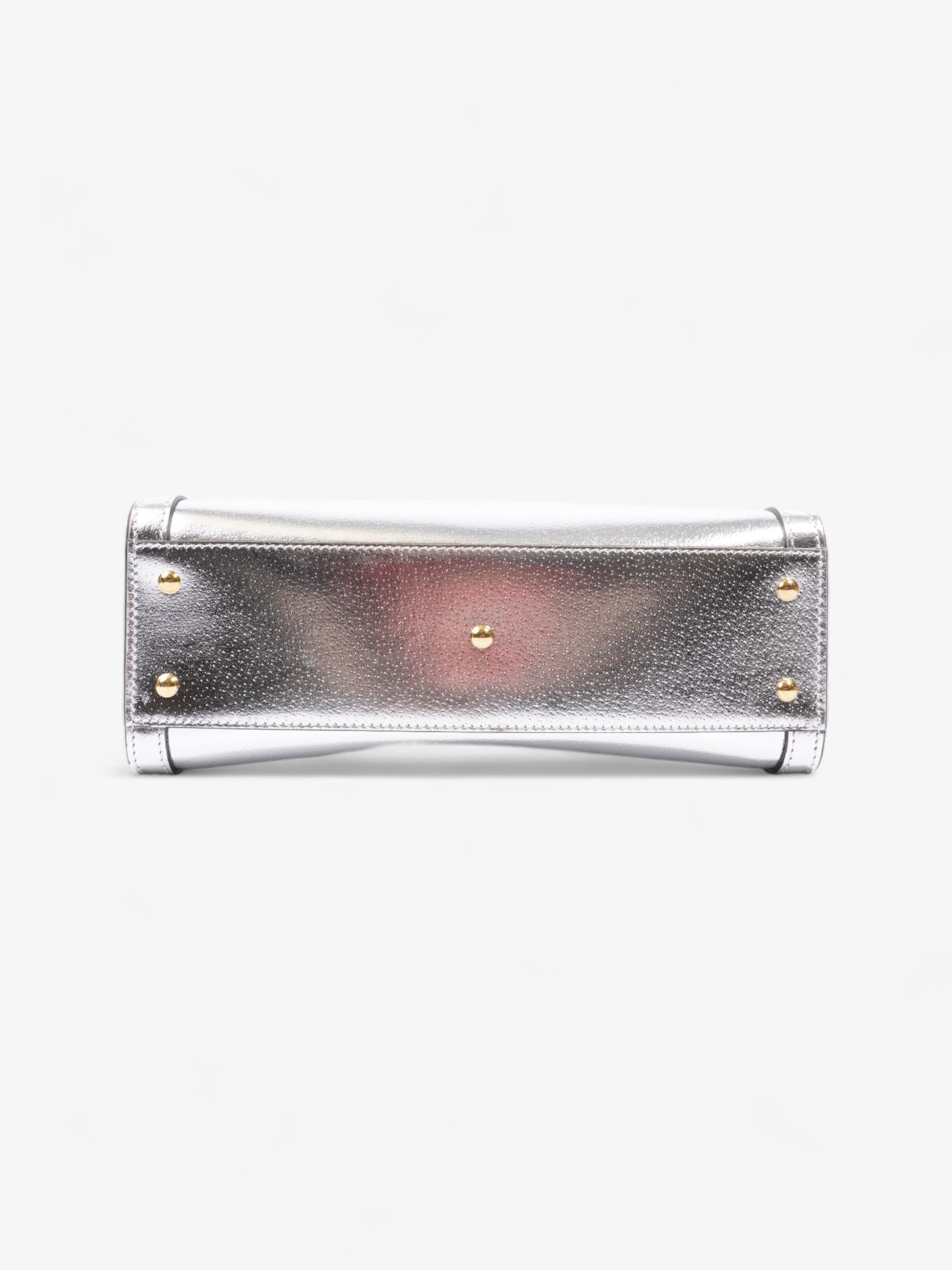 Gucci Diana Metallic Silver Leather Small