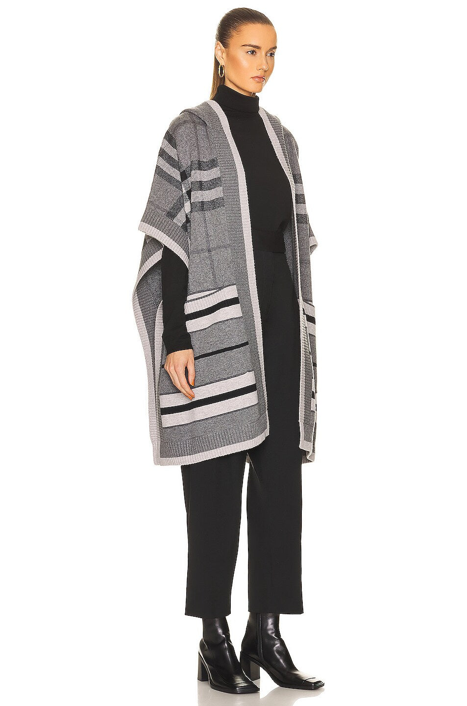 BURBERRY CARLA CHECK WOOL BLEND CAPE