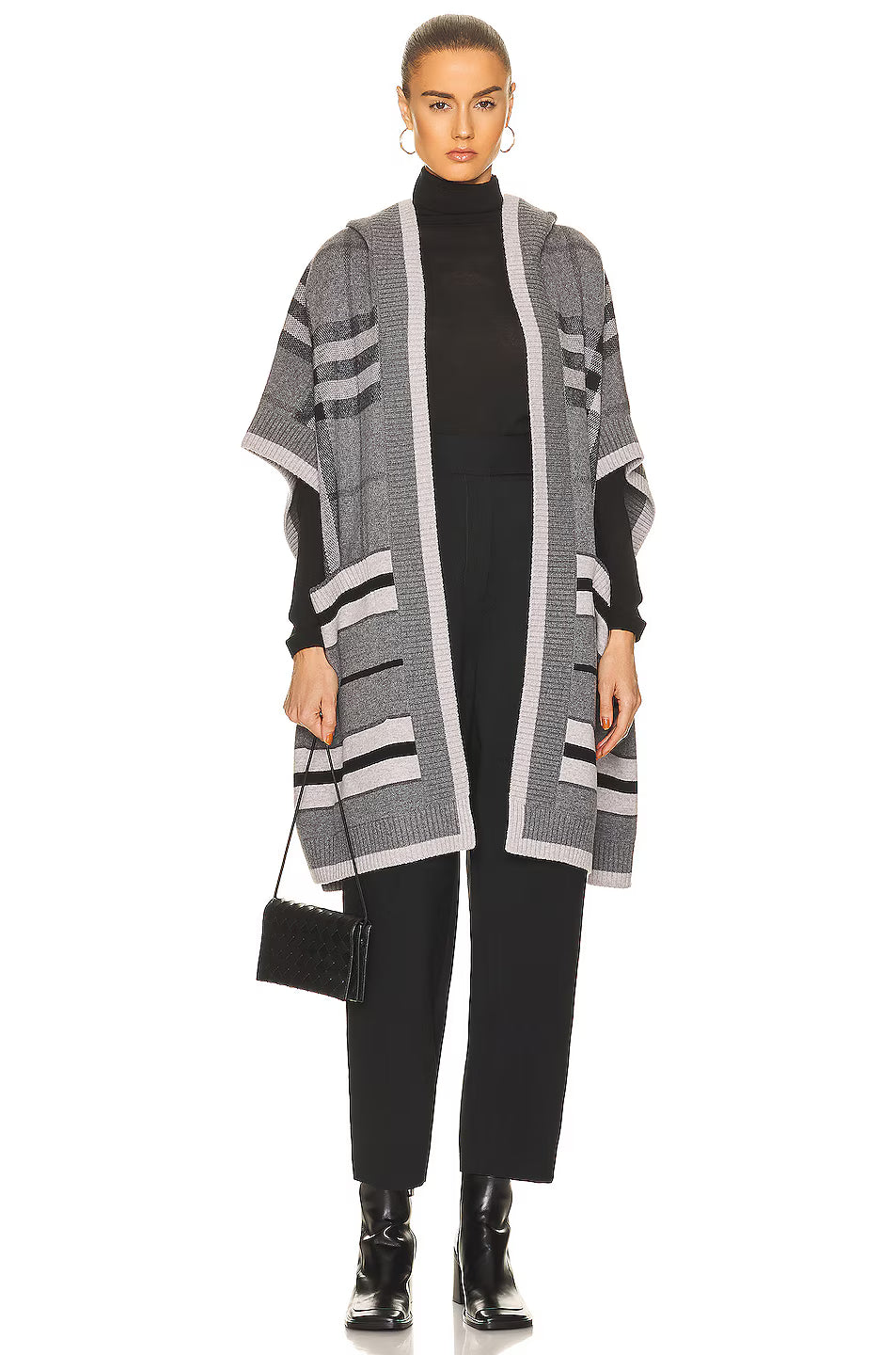 BURBERRY CARLA CHECK WOOL BLEND CAPE