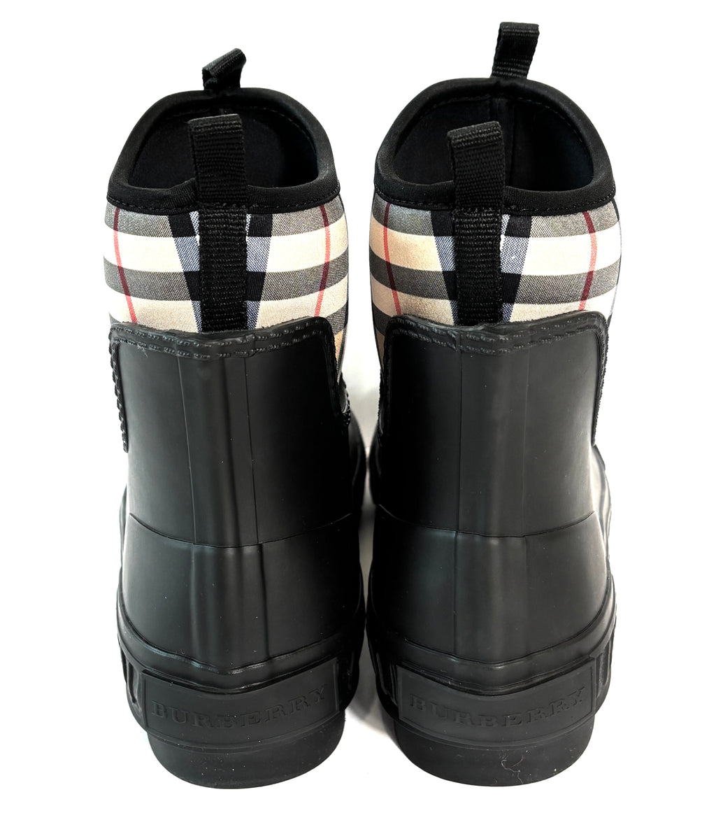 BURBERRY VINTAGE CHECK RAIN BOOTS