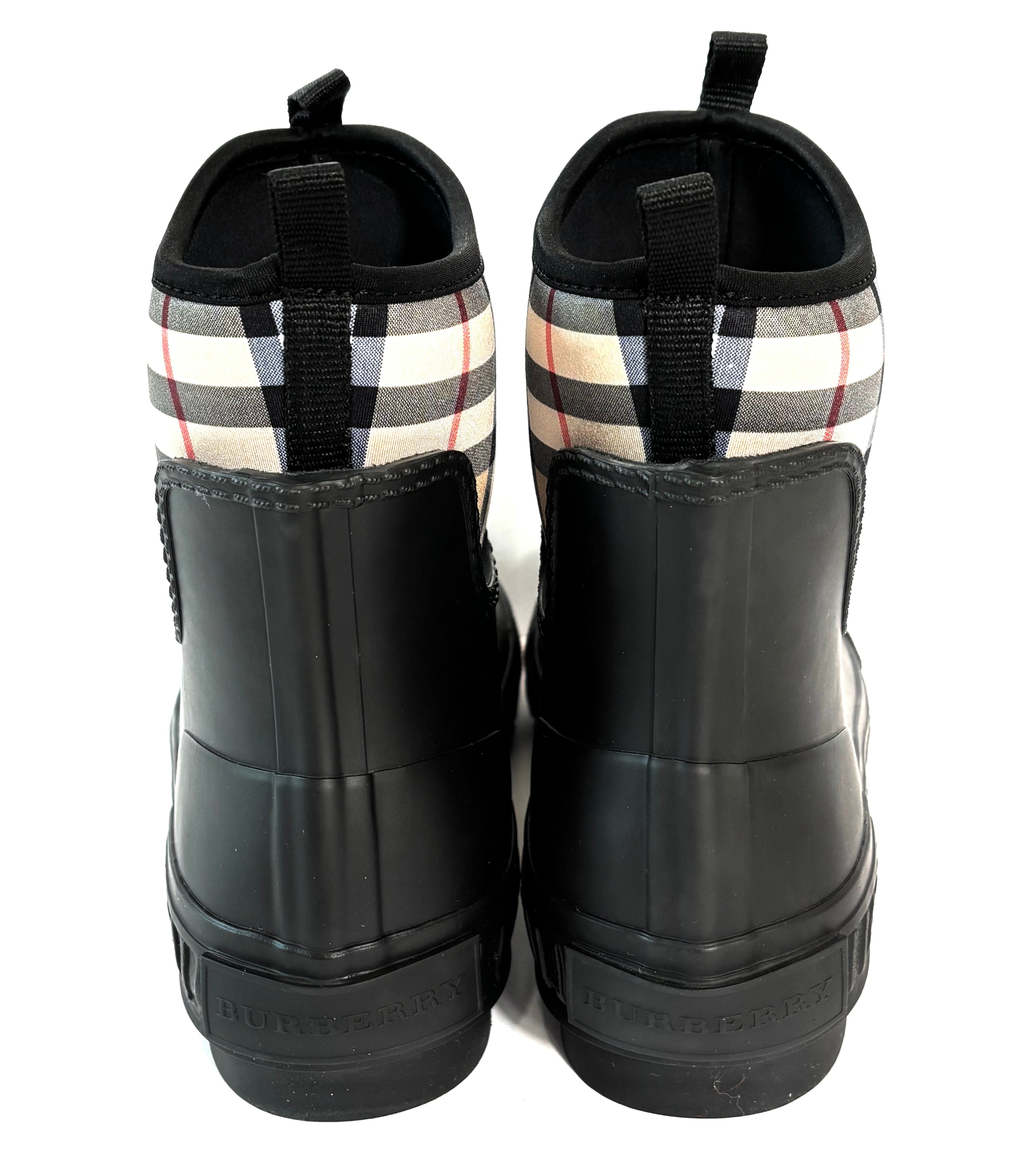 BURBERRY VINTAGE CHECK RAIN BOOTS