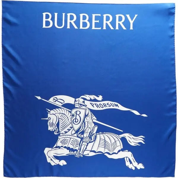BURBERRY EQUESTRIAN EKD SQUARE SILK SCARF