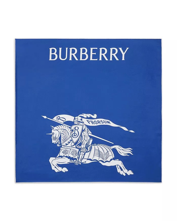 BURBERRY EQUESTRIAN EKD SQUARE SILK SCARF