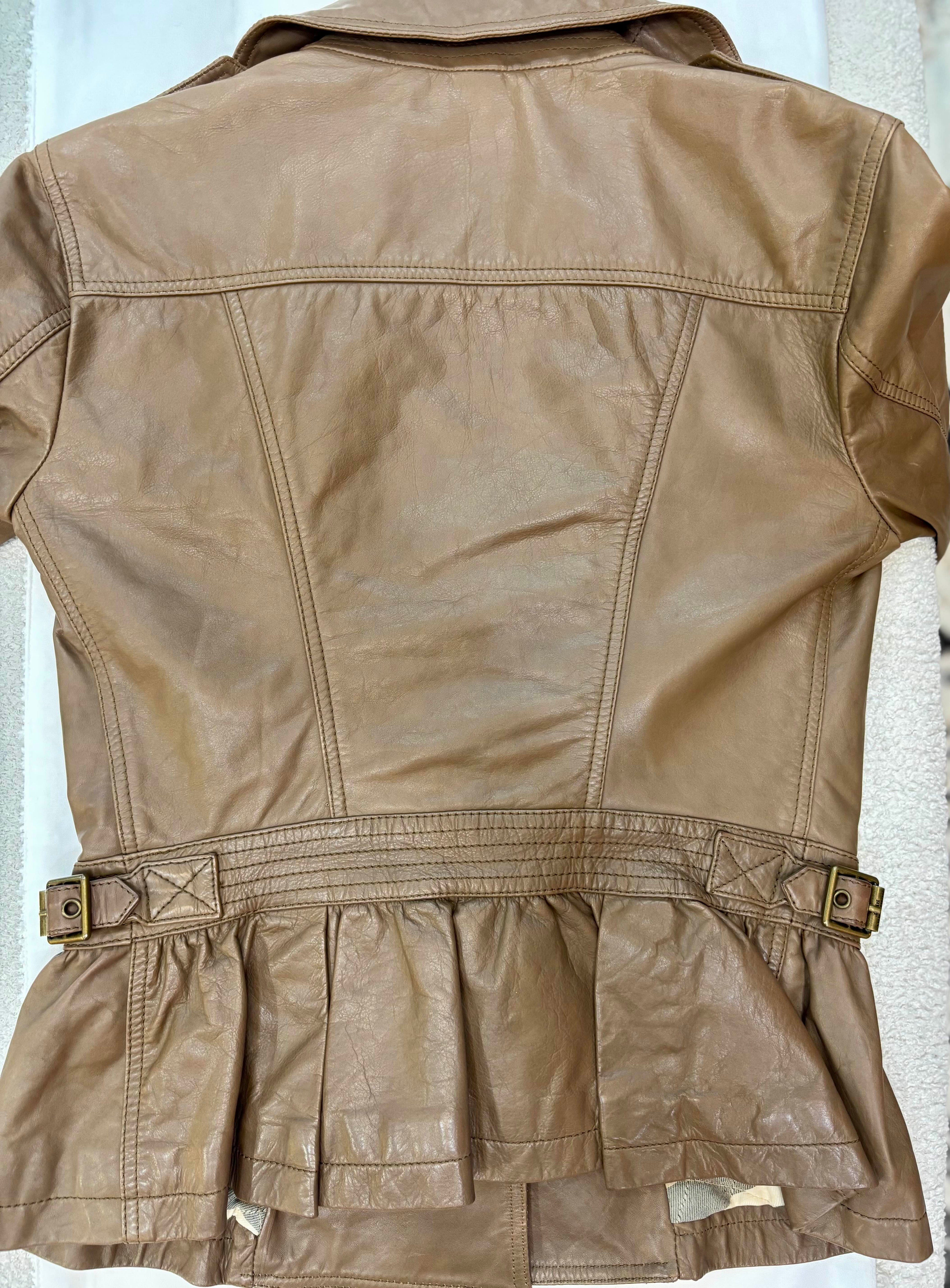 BURBERRY BRIT LEATHER BIKER JACKET