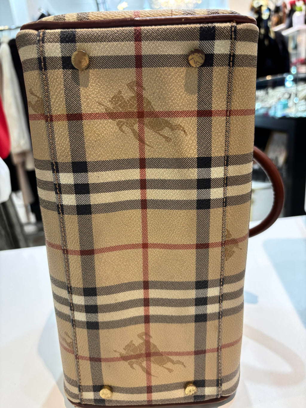 BURBERRY CHECK BOWLER BAG