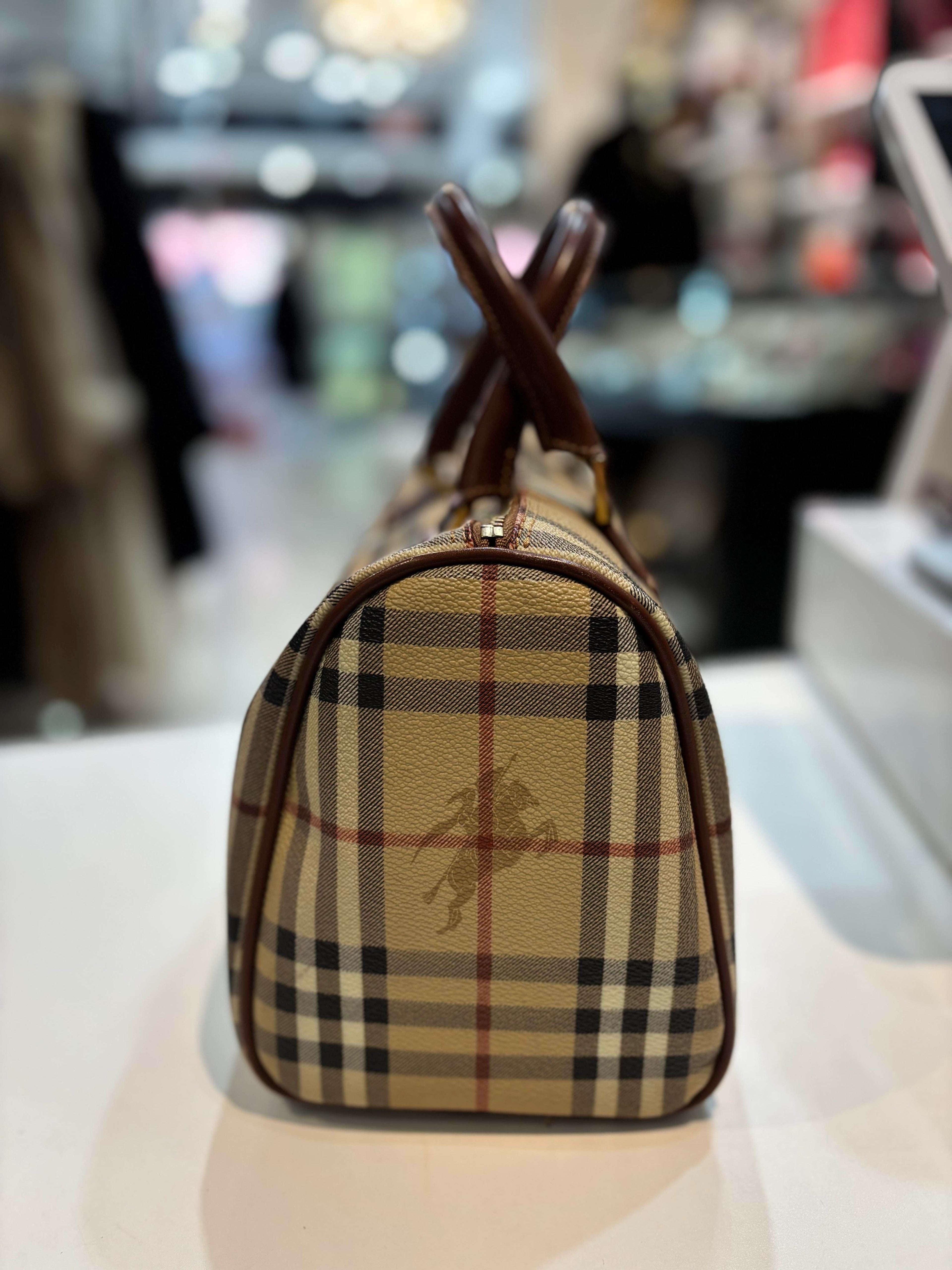 BURBERRY CHECK BOWLER BAG