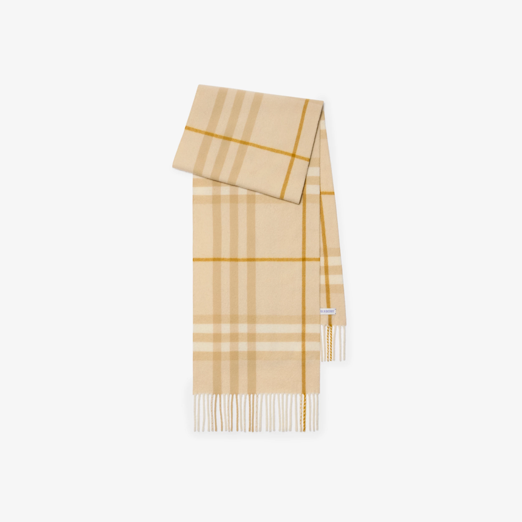 BURBERRY CHECK CASHMERE SCARF