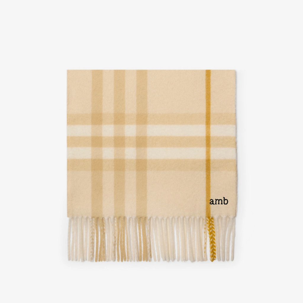 BURBERRY CHECK CASHMERE SCARF