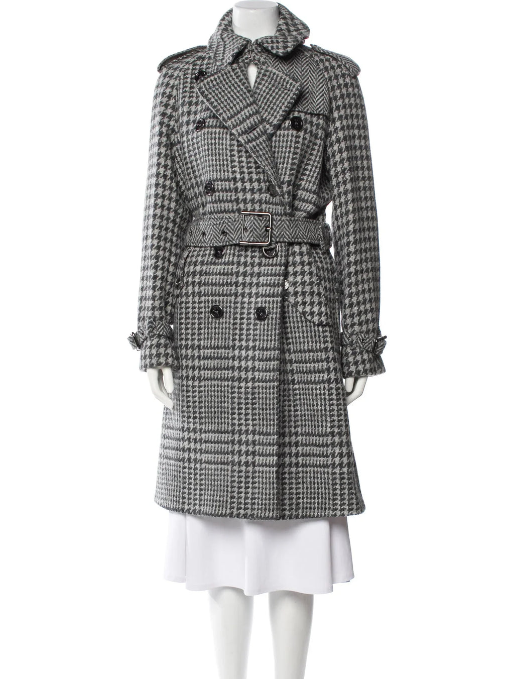 BURBERRY CHECK TRENCH COAT