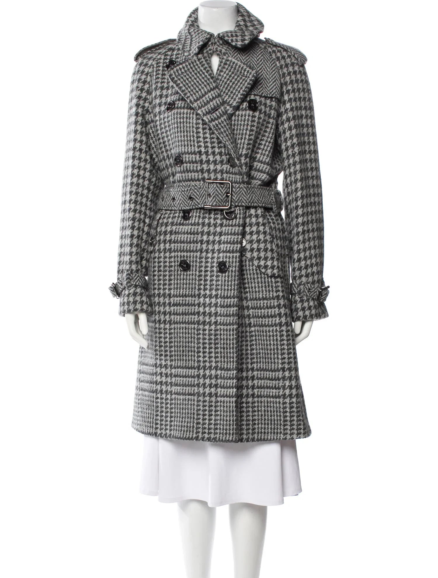 BURBERRY CHECK TRENCH COAT