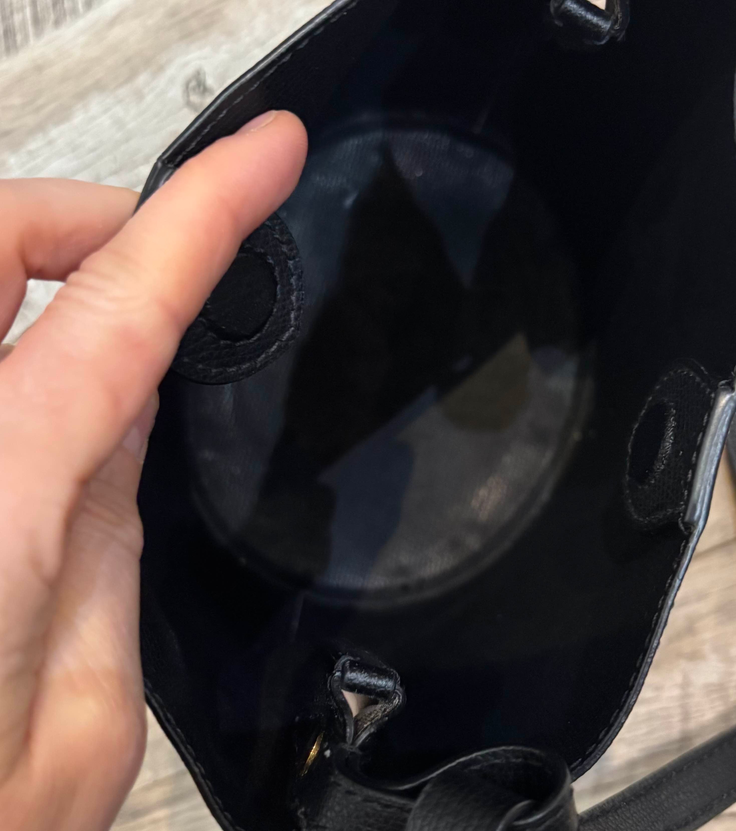 BURBERRY HAYMARKET CHECK BUCKET CROSSBODY BAG