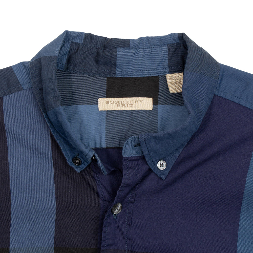 Burberry Brit Blue Check Buttondown - Men's XL
