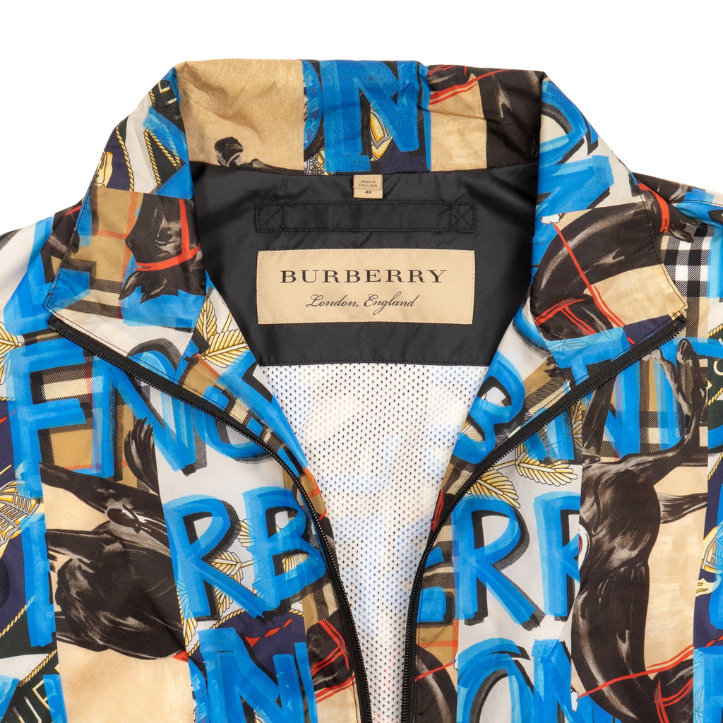 Burberry 'Peckham' Mixed Print Windbreaker Jacket - Men's 48