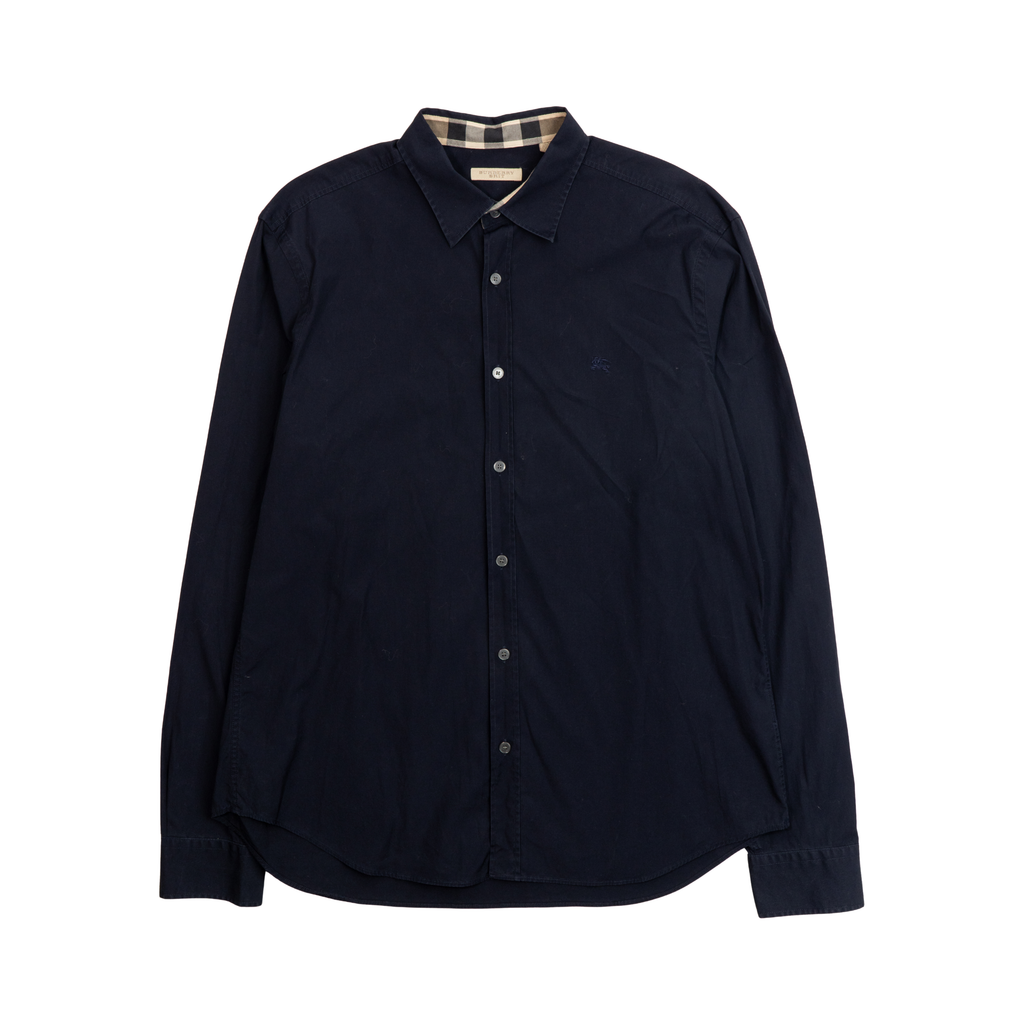 Burberry Brit Navy Button Down - Women's XL