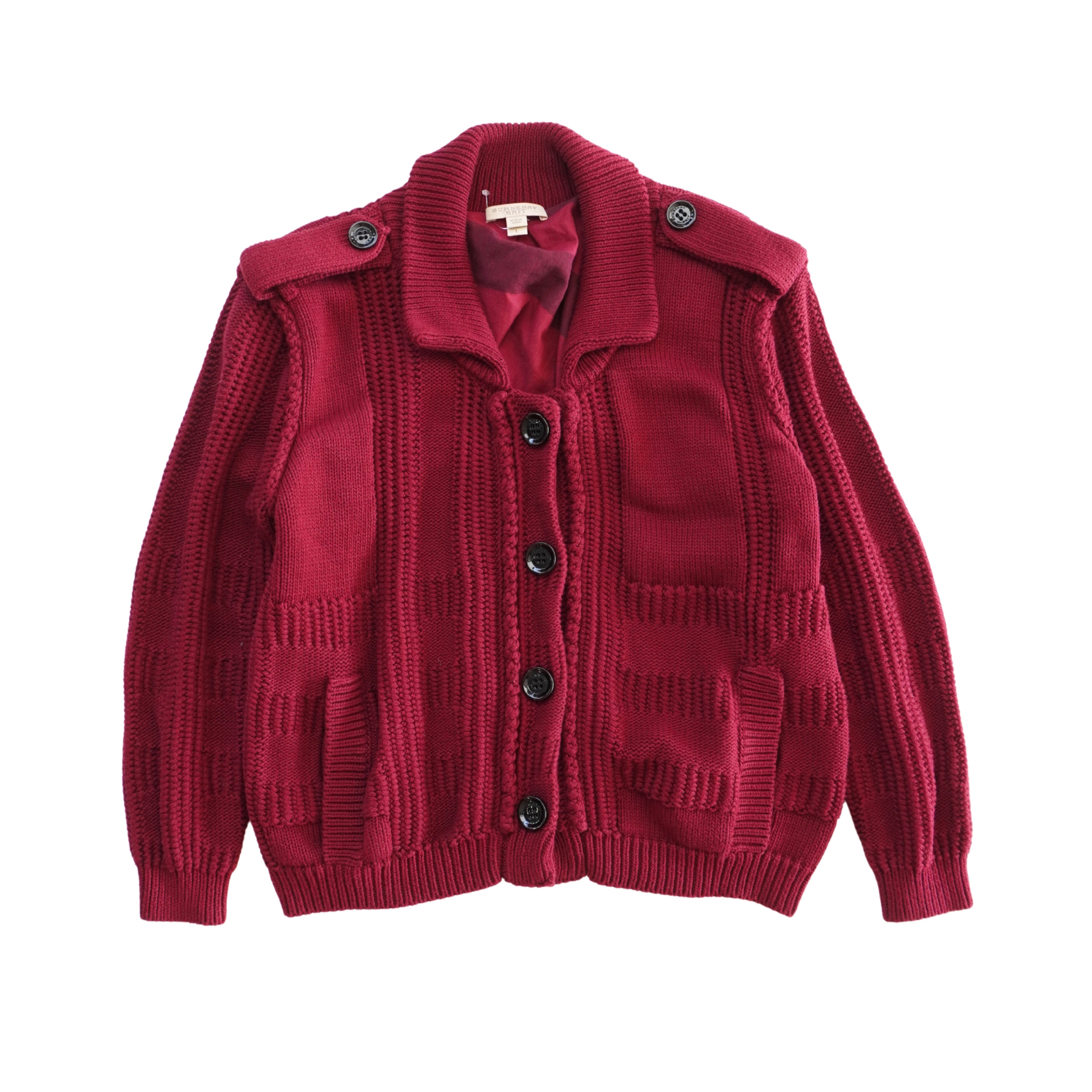 Burberry Brit Check Knit Jacket - Women's L