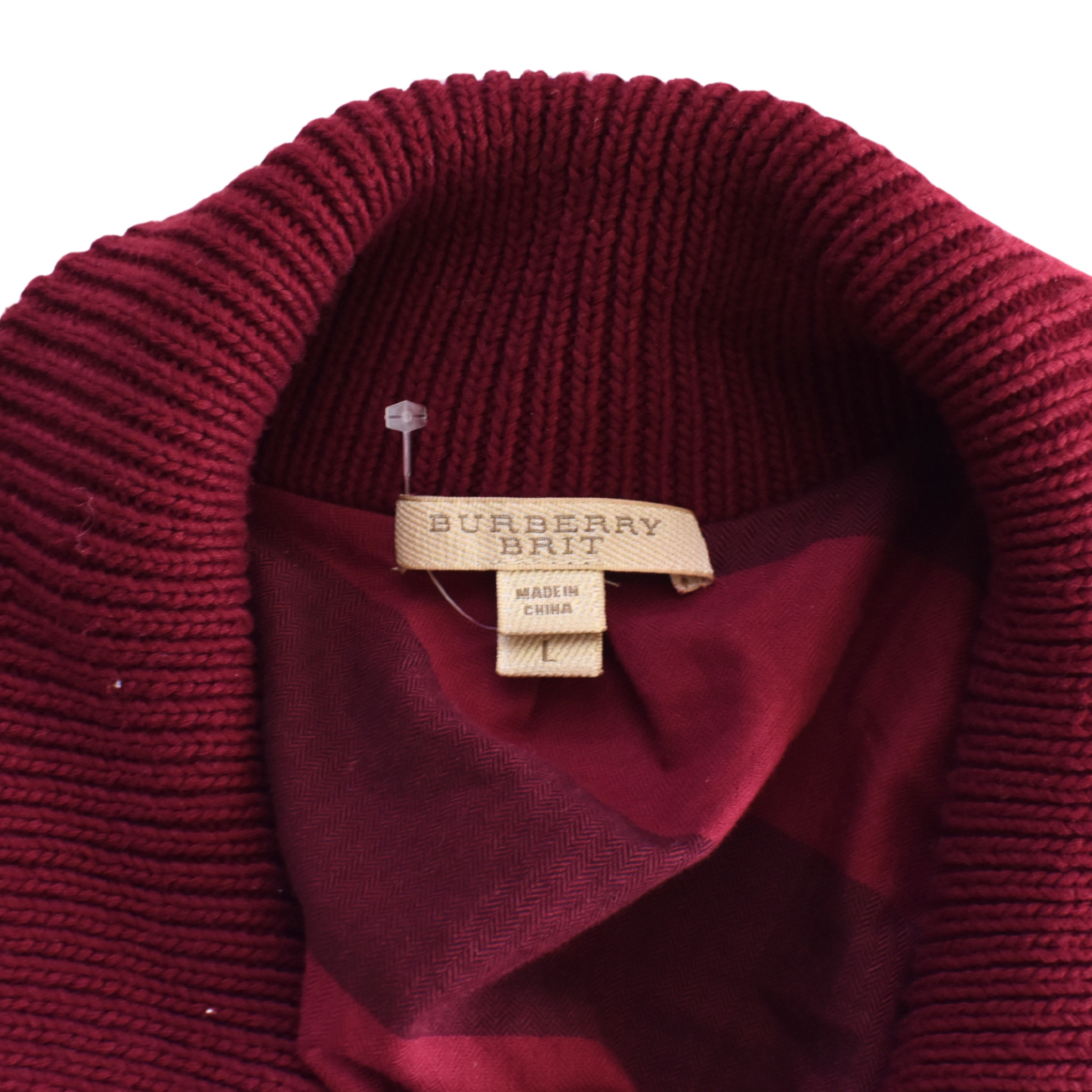 Burberry Brit Check Knit Jacket - Women's L