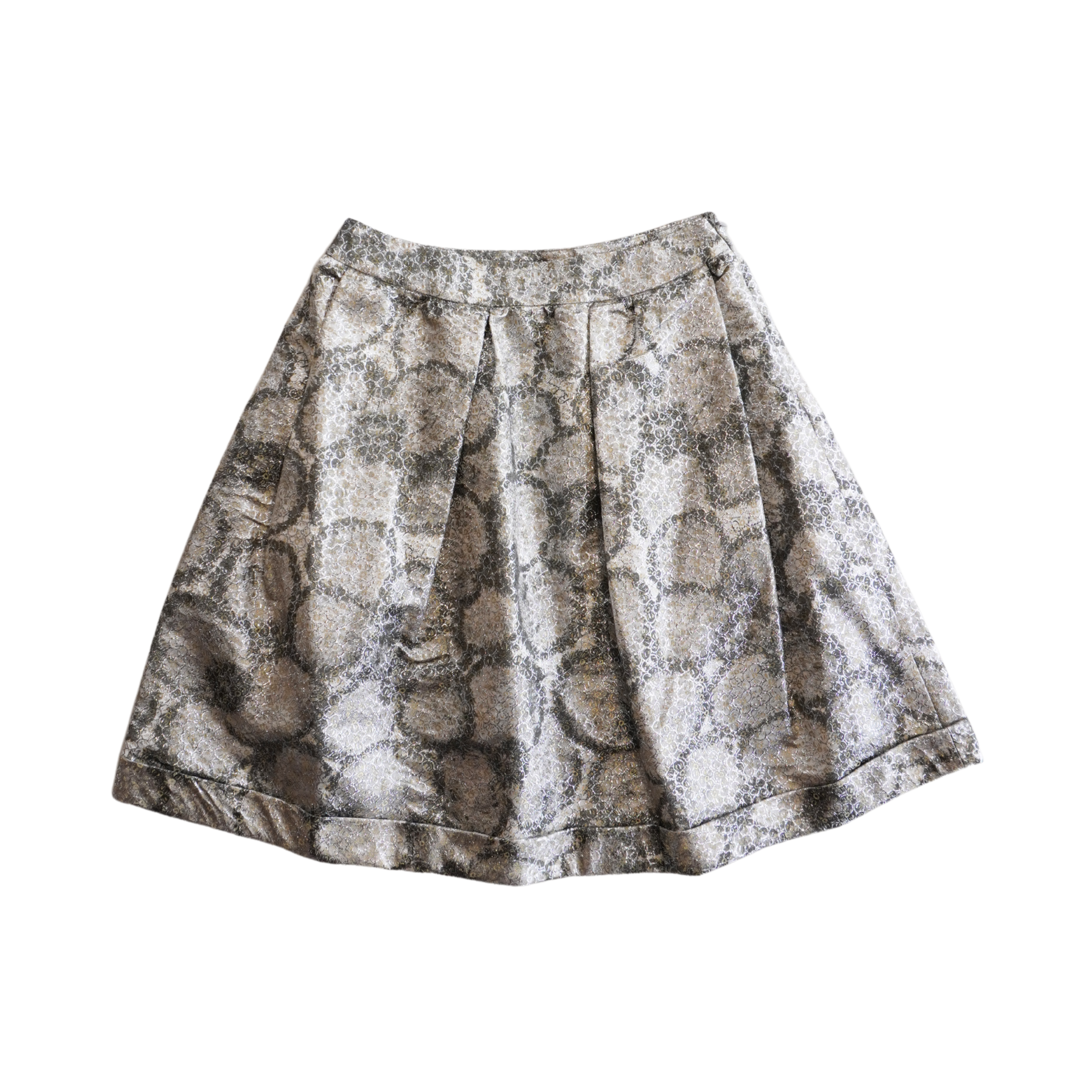 Burberry Metallic Pleated Skirt - Women's 38