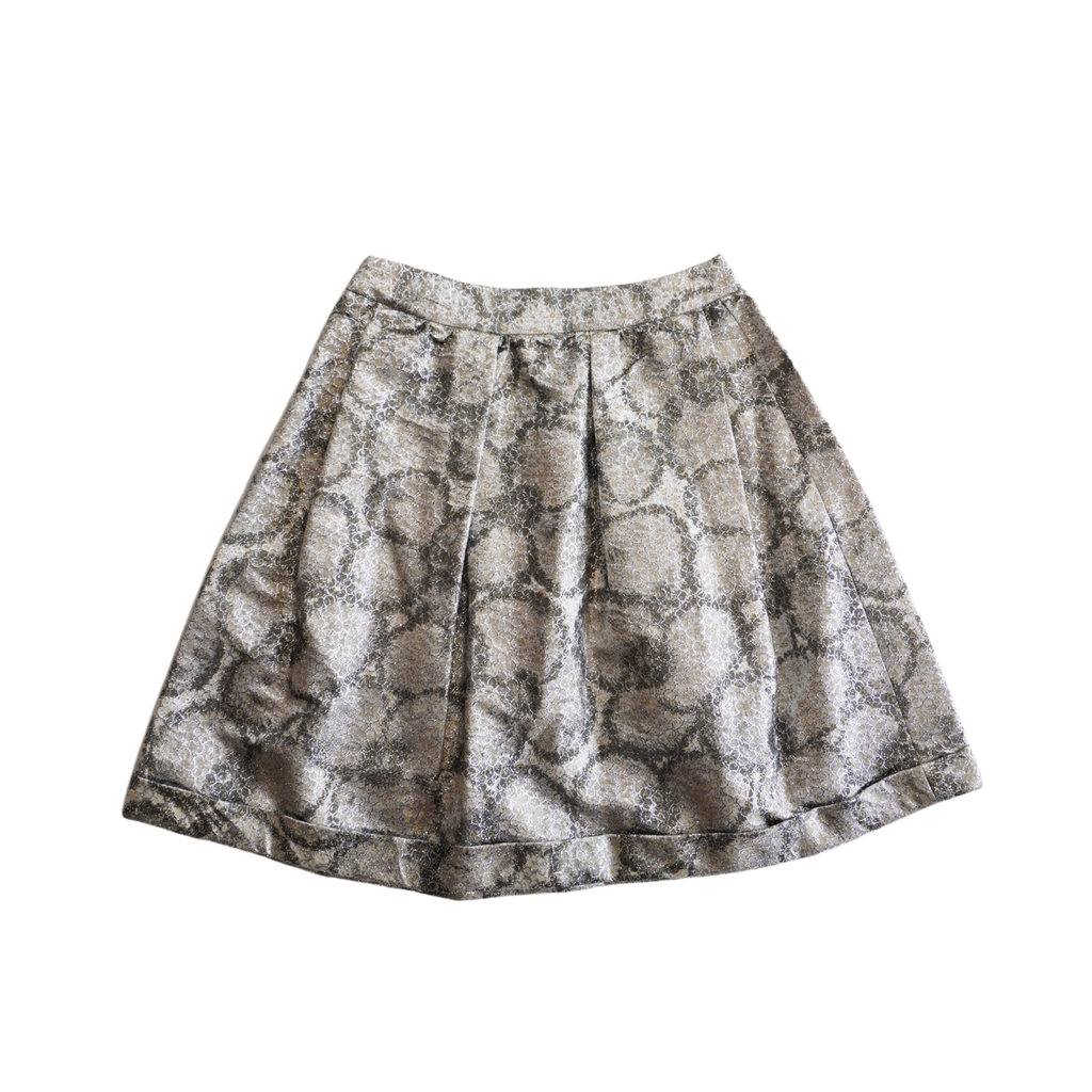 Burberry Metallic Pleated Skirt - Women's 38