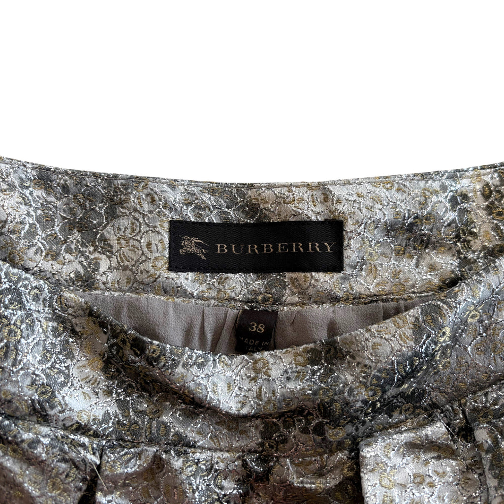 Burberry Metallic Pleated Skirt - Women's 38