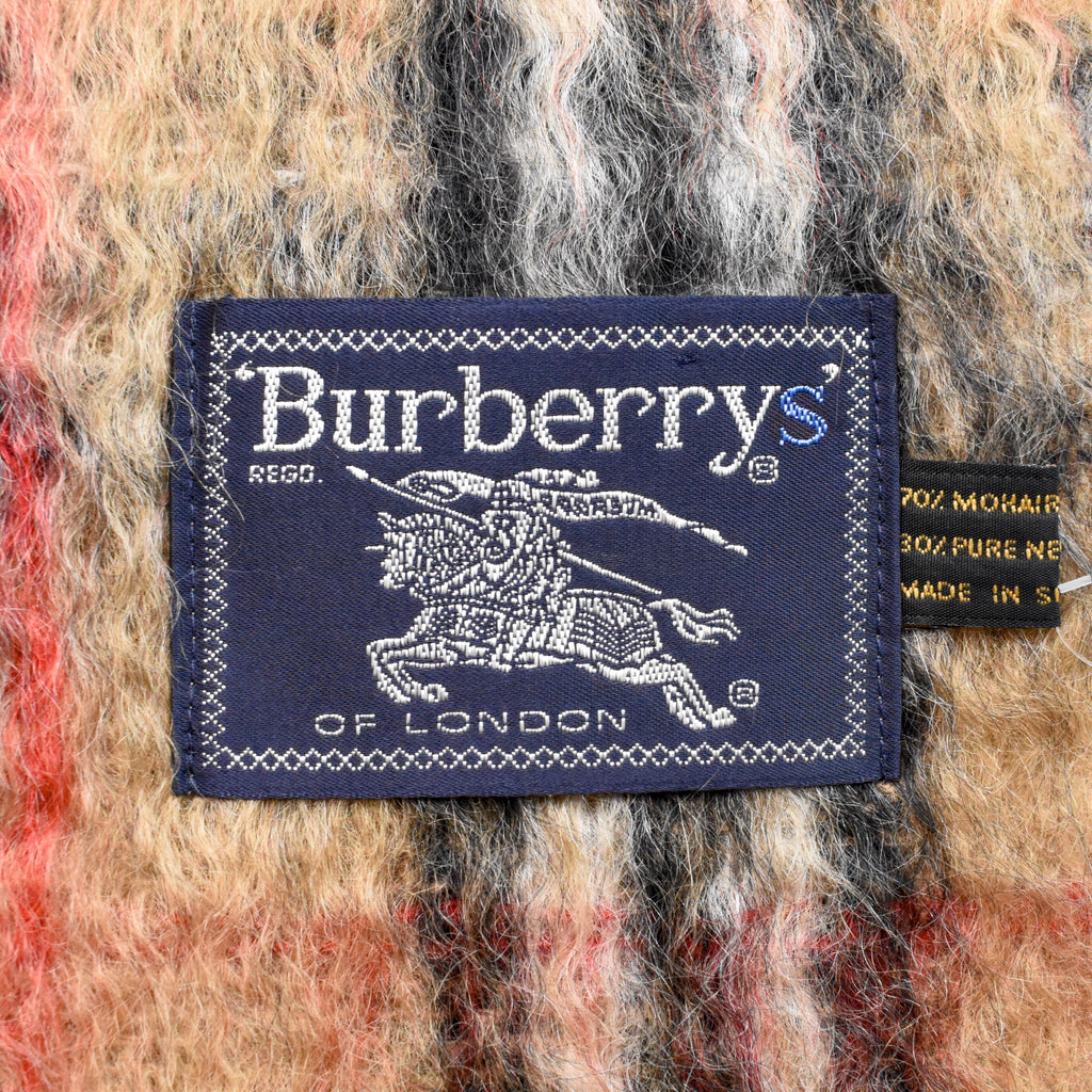 Burberry Mohair Novacheck Blanket Scarf