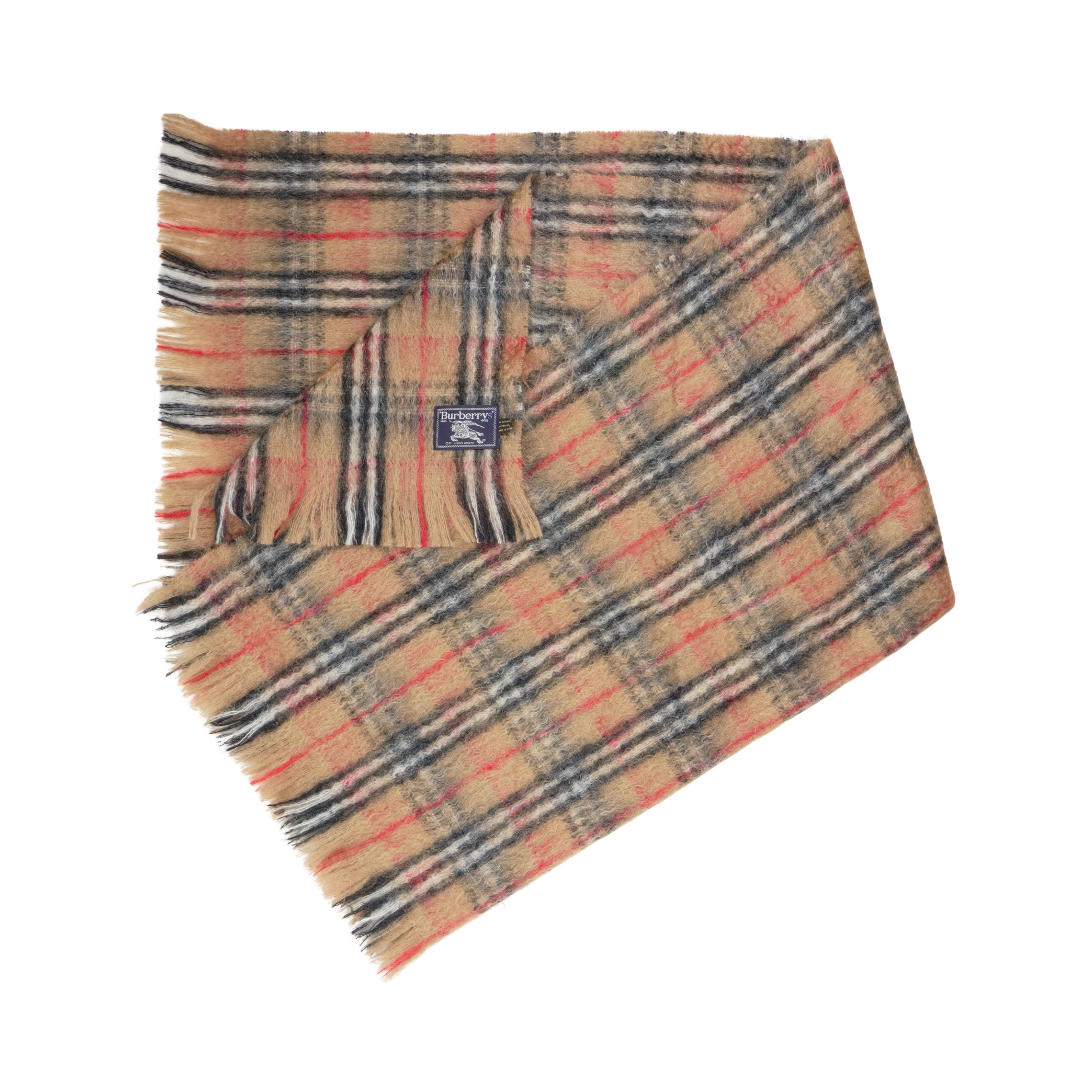 Burberry Mohair Novacheck Blanket Scarf
