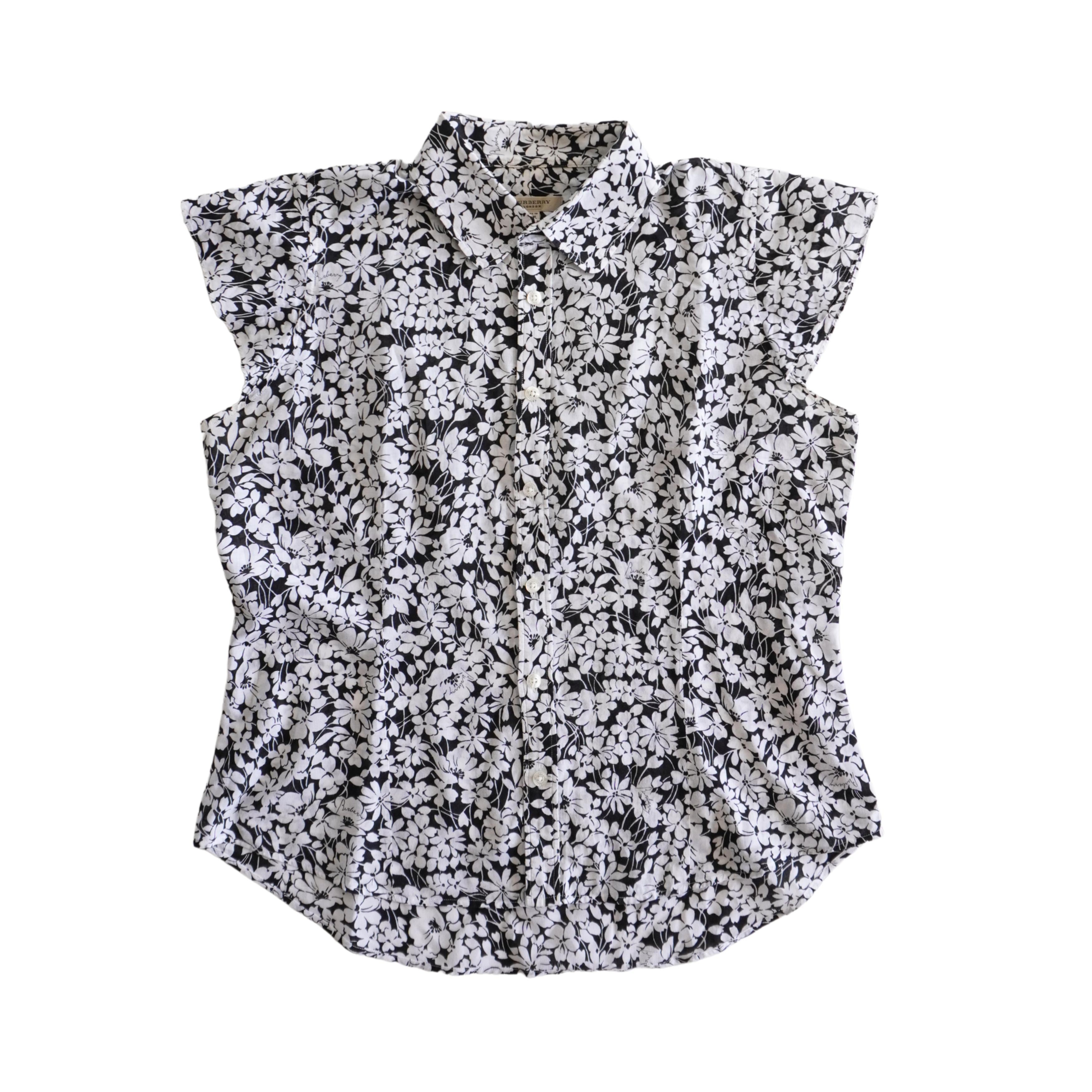 Burberry Cap Sleeve Blouse - Women's L
